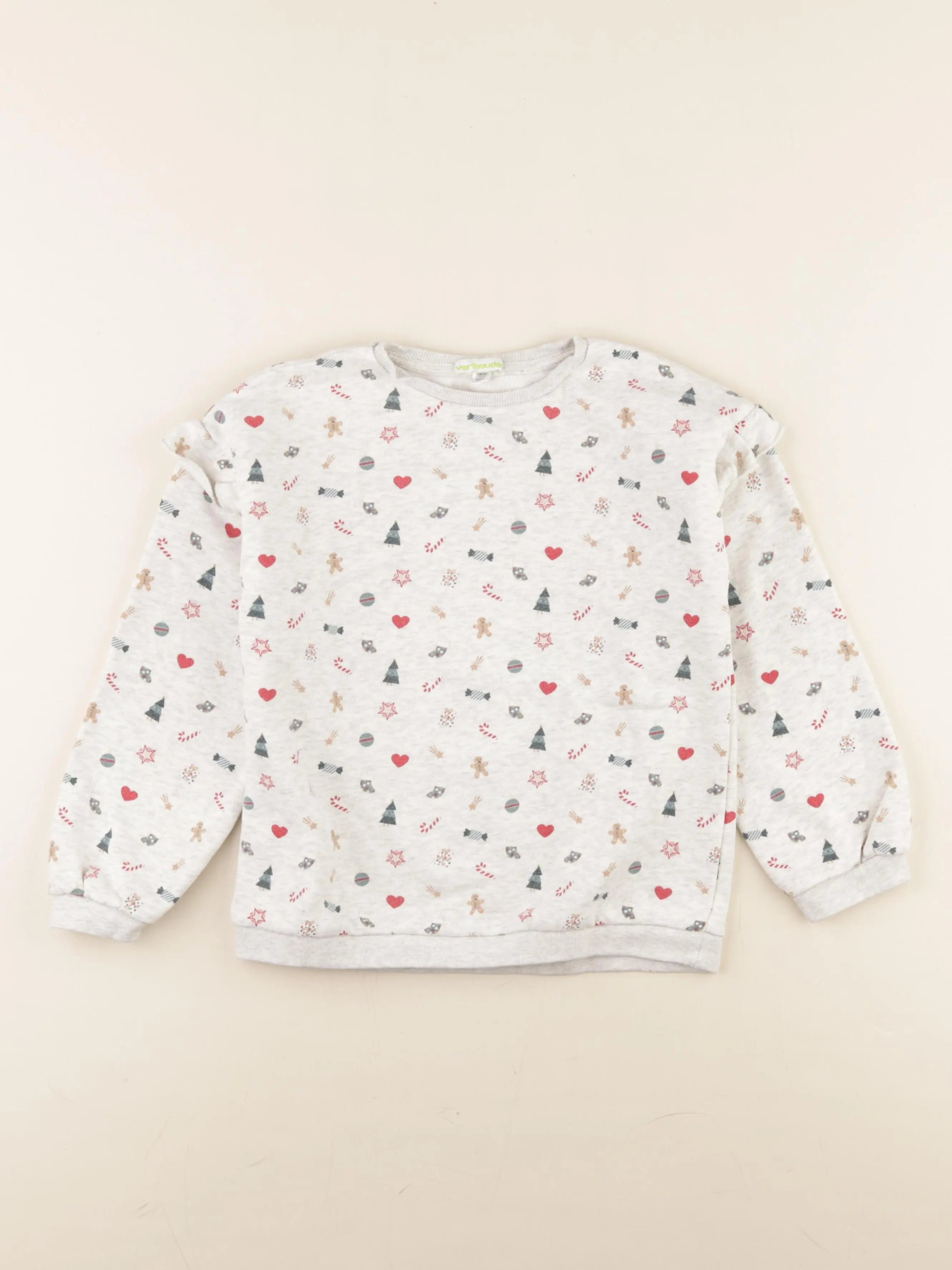 Vertbaudet - sweat gris - 8 ans