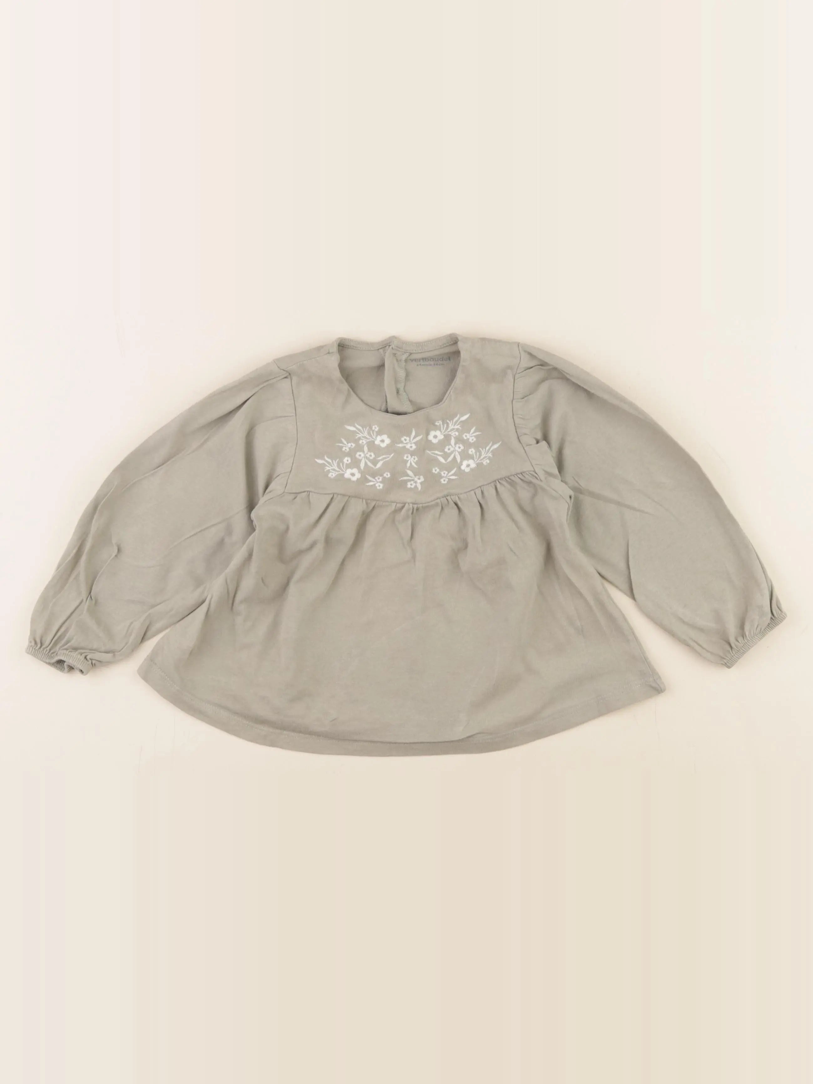 Vertbaudet - tee-shirt vert - 24 mois