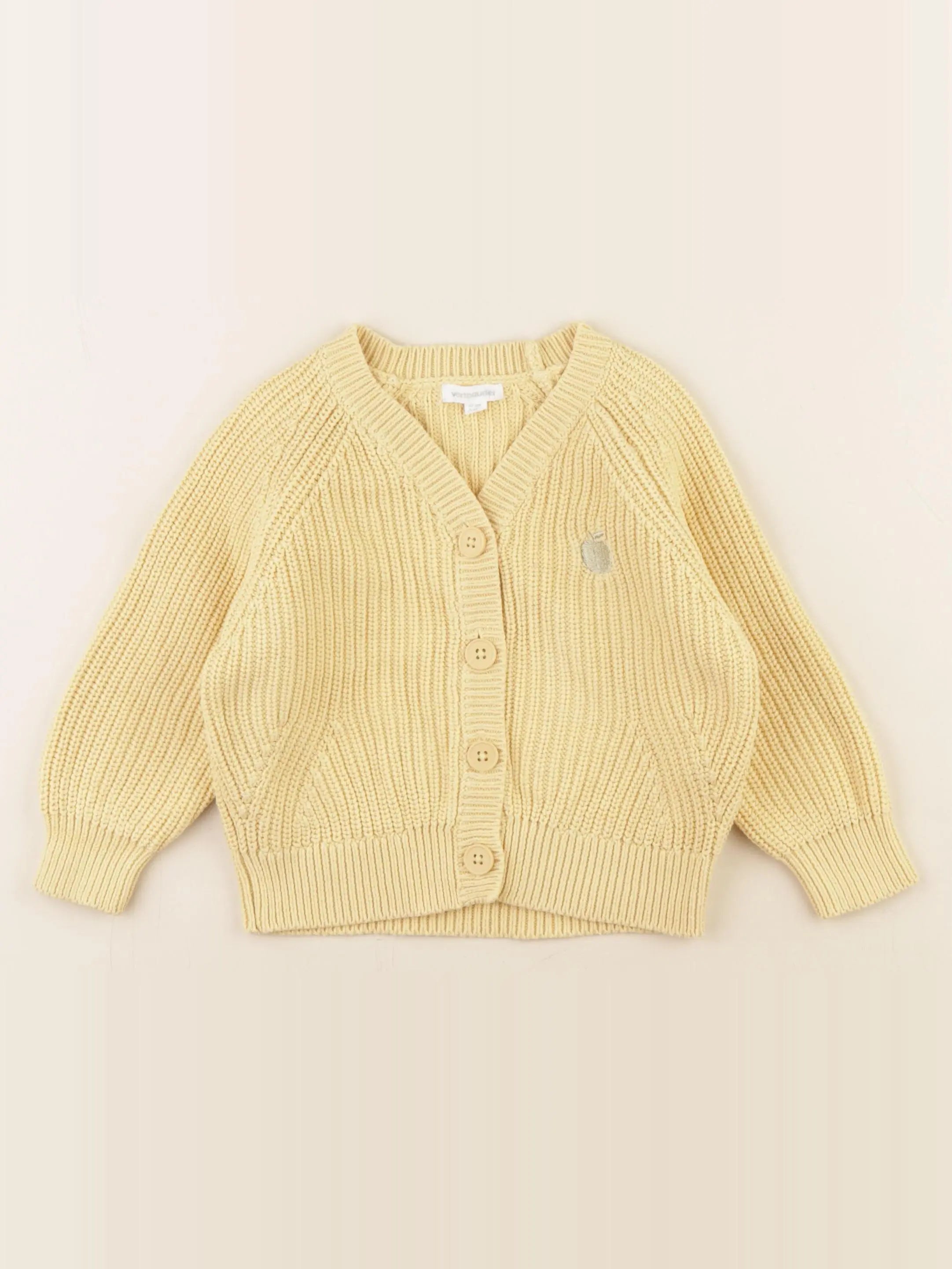 Vertbaudet - gilet jaune - 3 ans