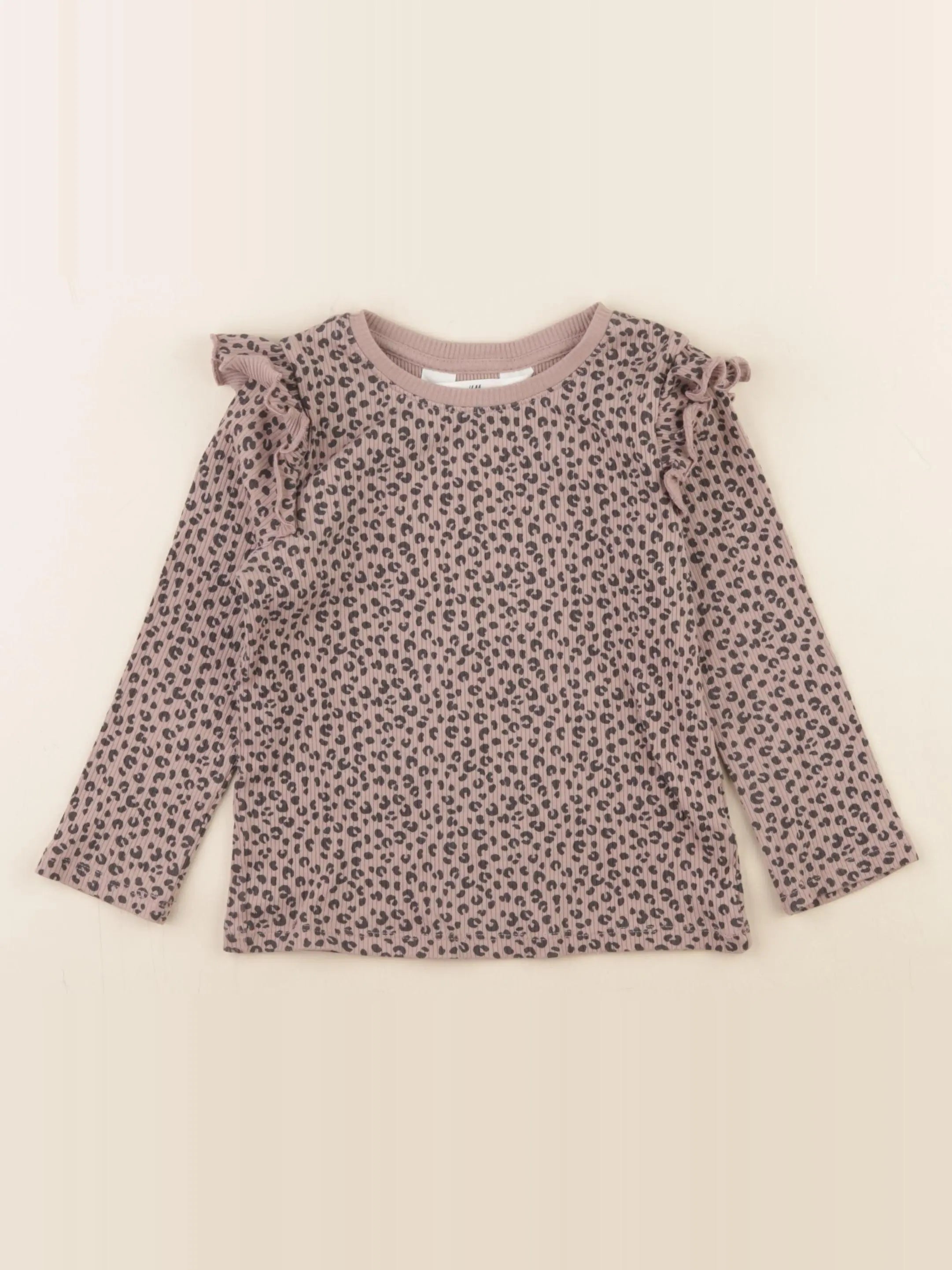 H&M - tee-shirt marron - 2/4 ans