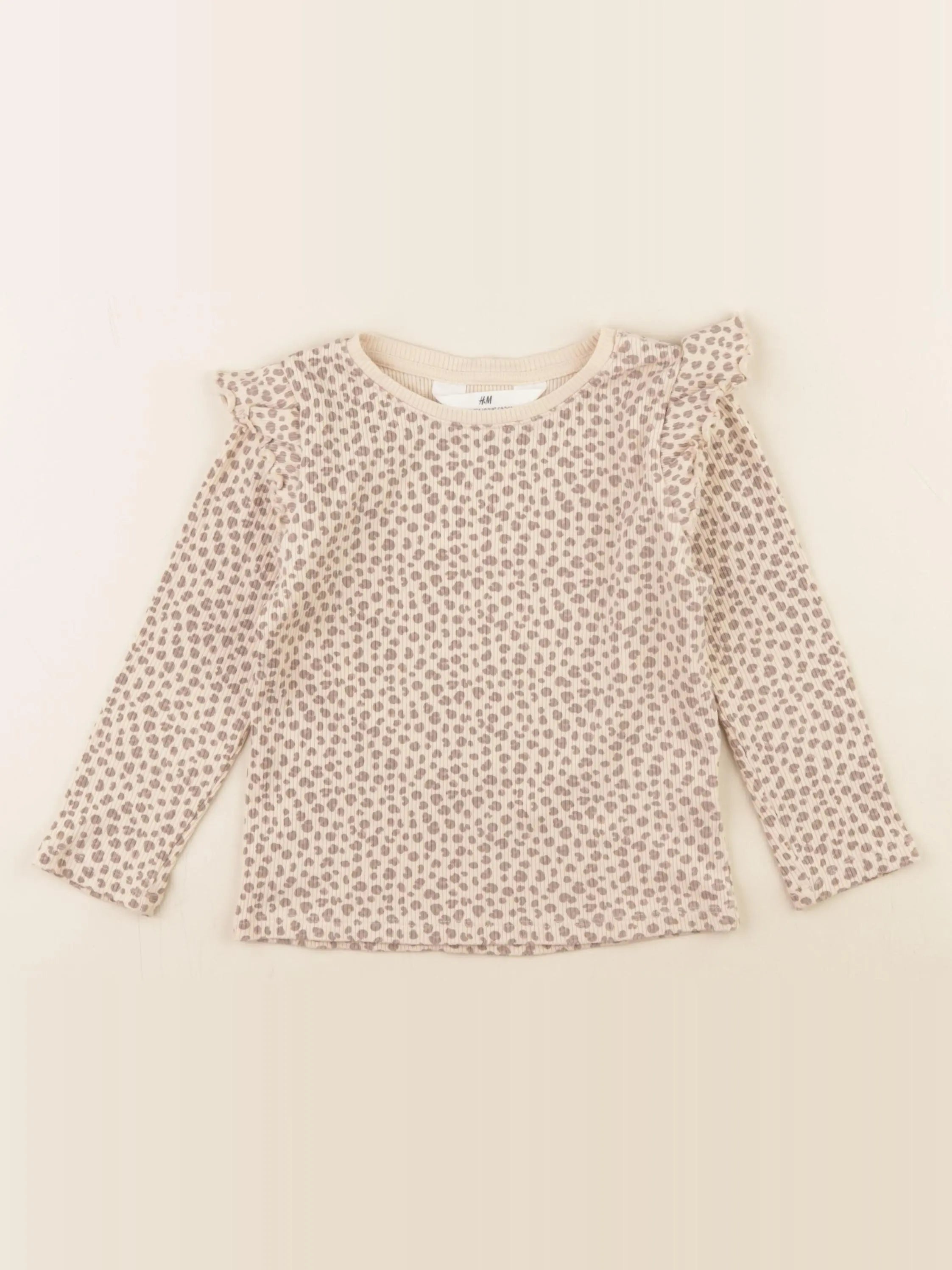 H&M - tee-shirt marron - 2/4 ans