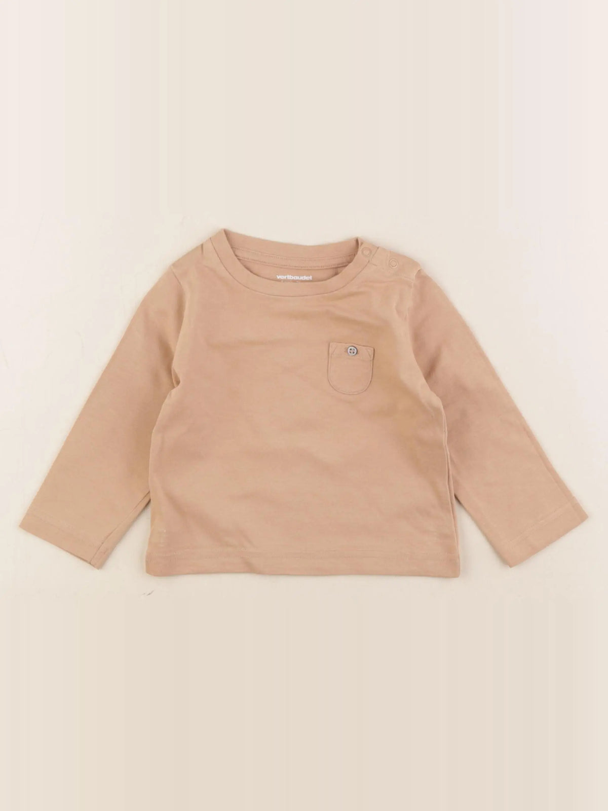 Vertbaudet - tee-shirt marron - 9 mois
