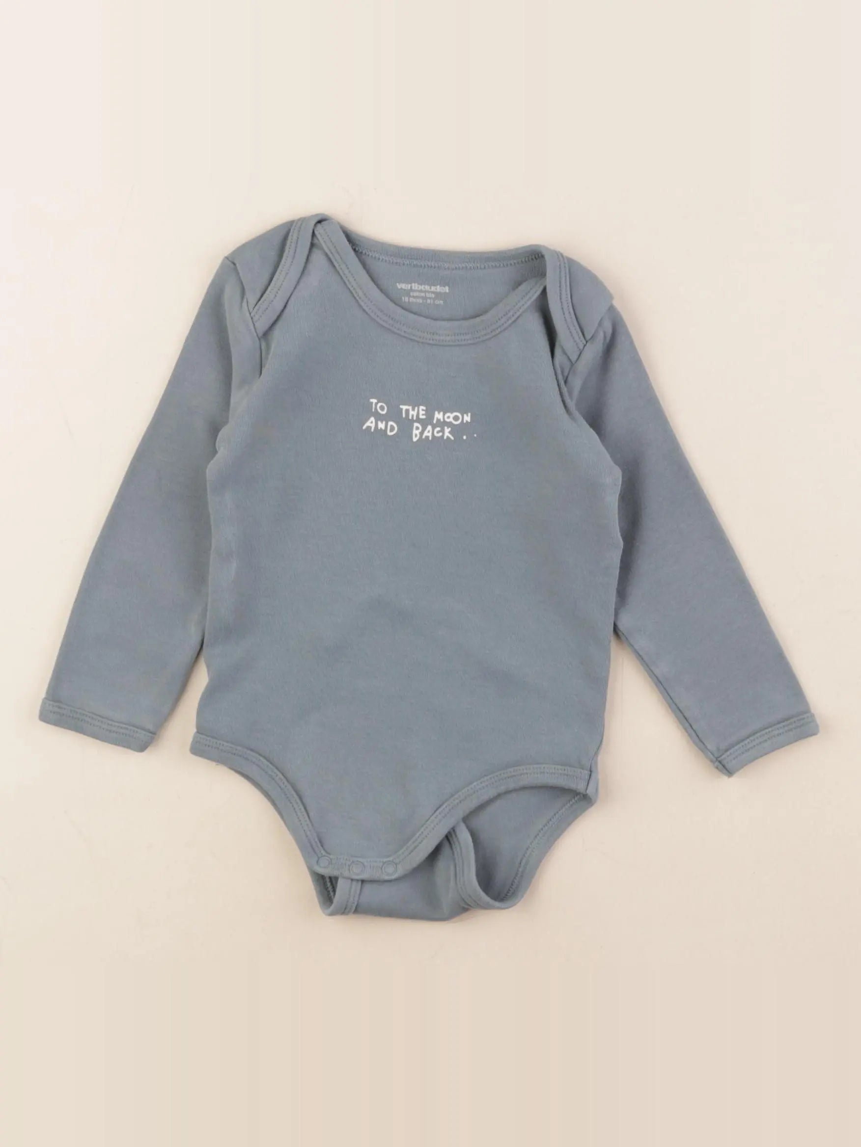 Vertbaudet - body bleu - 18 mois