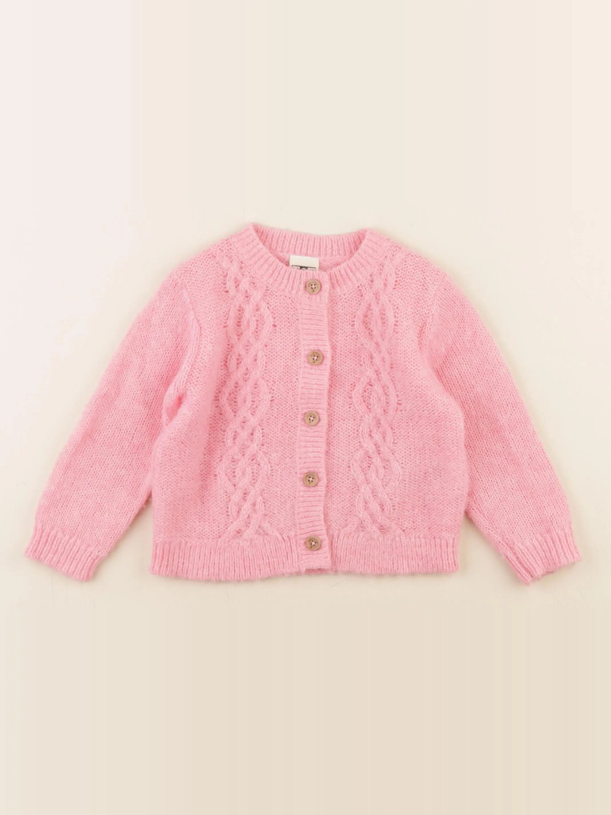 Bonton - gilet rose - 2 ans
