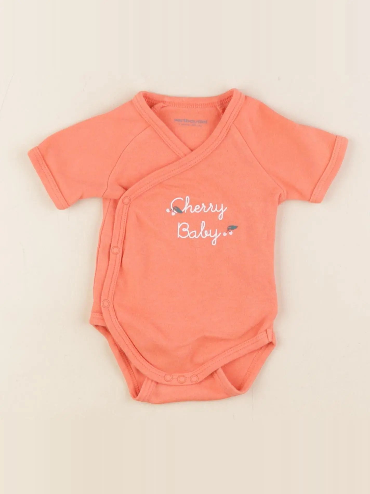 Vertbaudet - body orange - 3 mois
