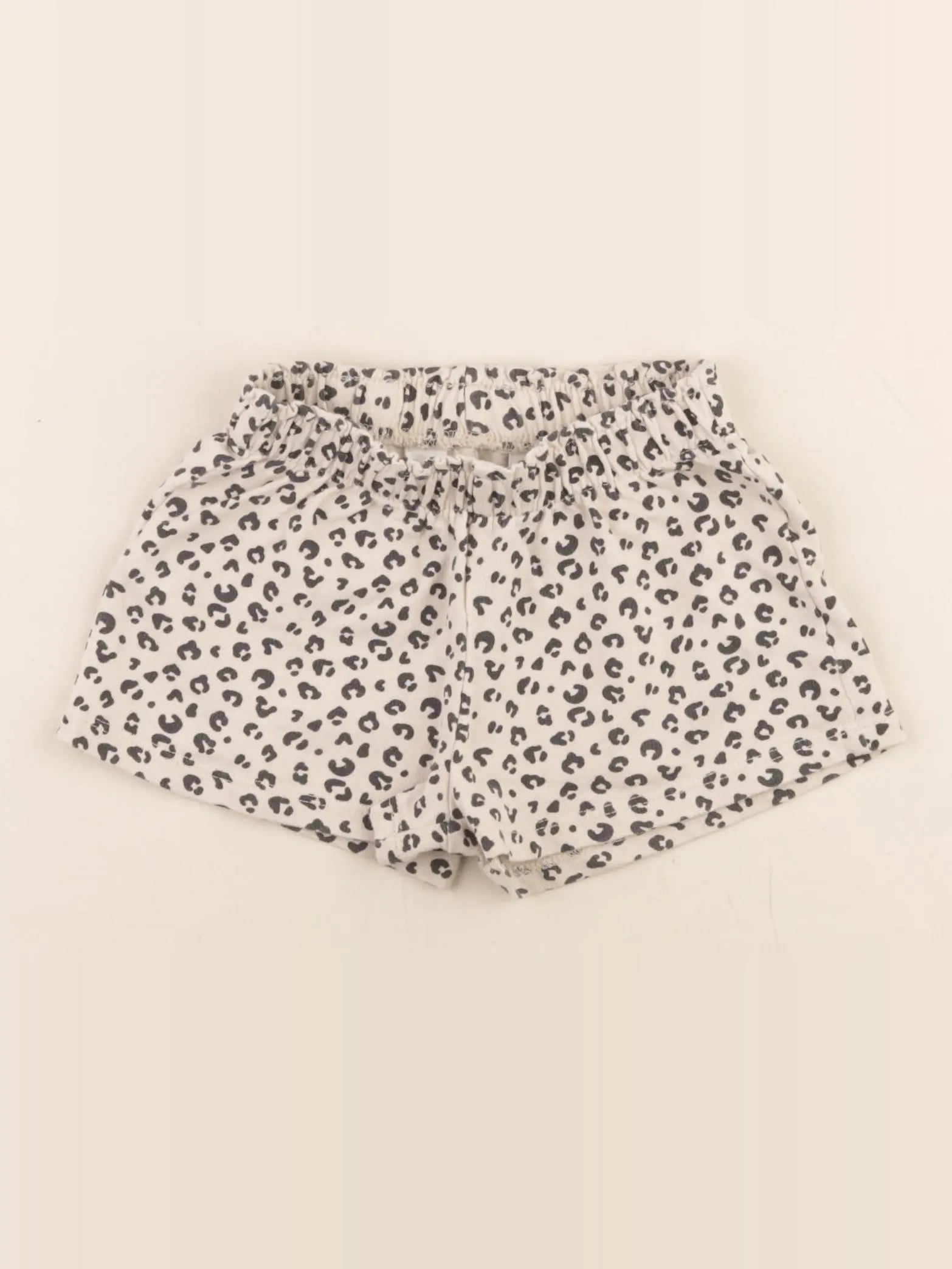 H&M - short beige, noir - 18/24 mois