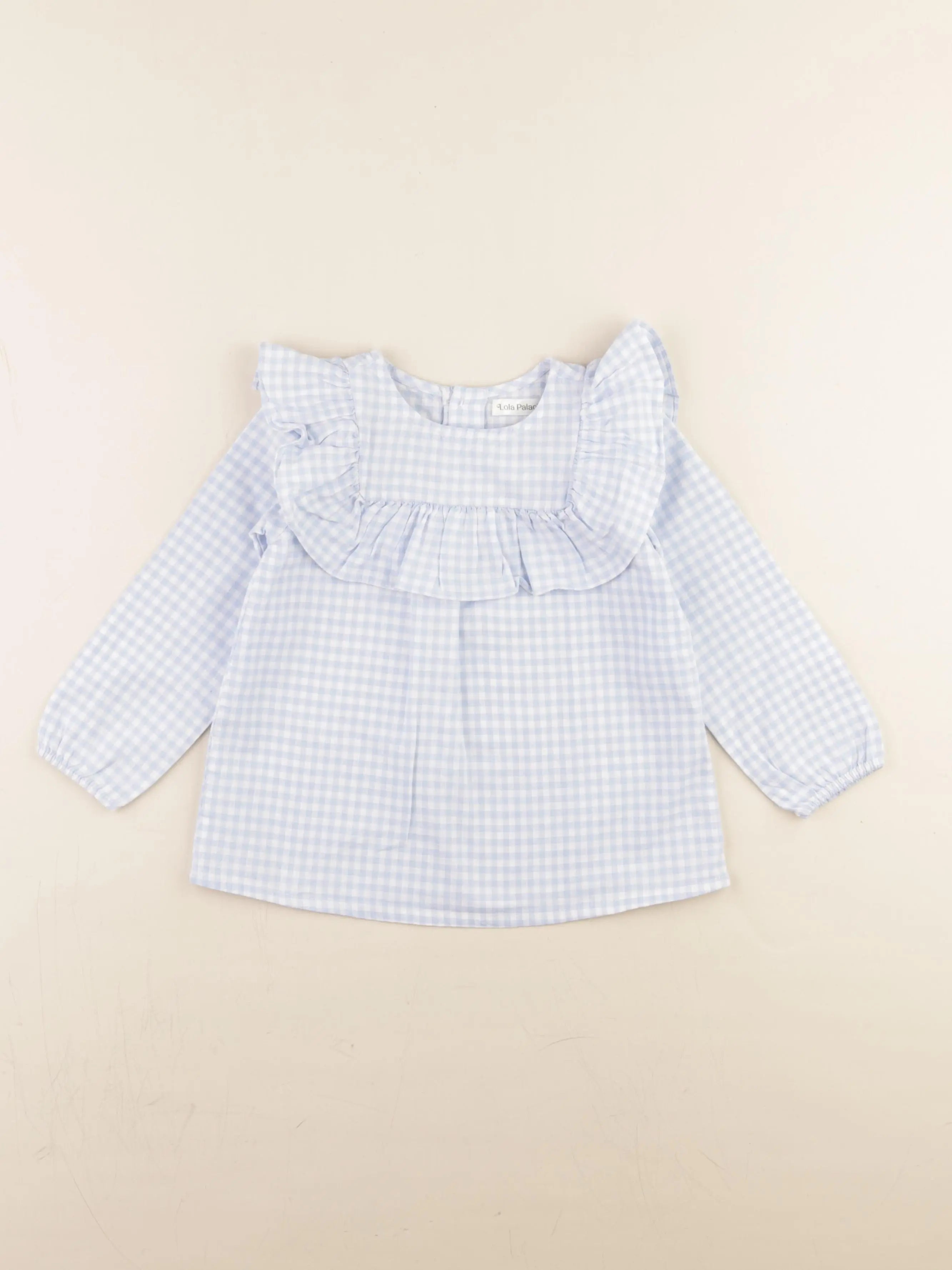 Lola Palacios - blouse blanc, bleu - 3 ans