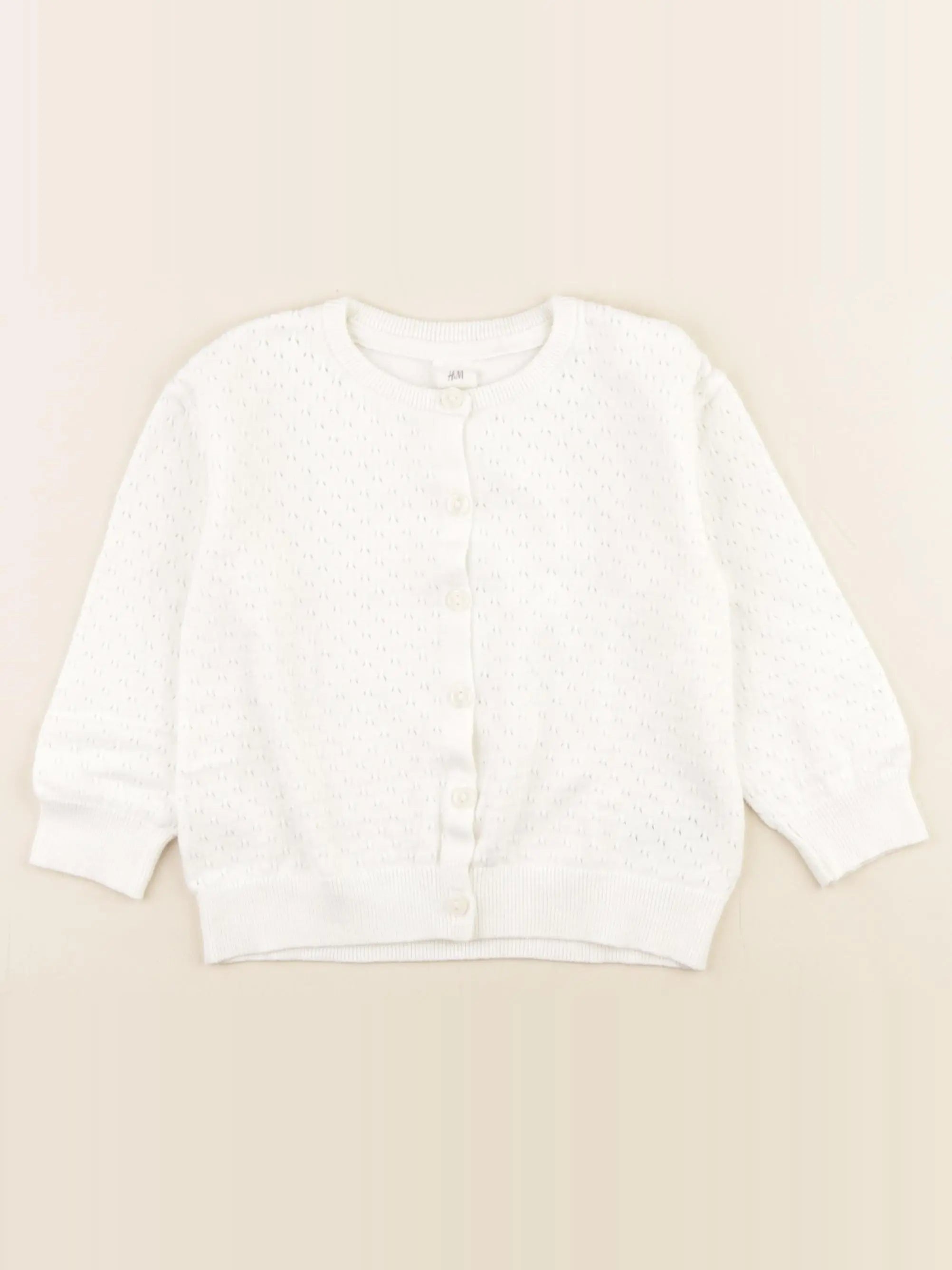 H&M - gilet blanc - 18/24 mois