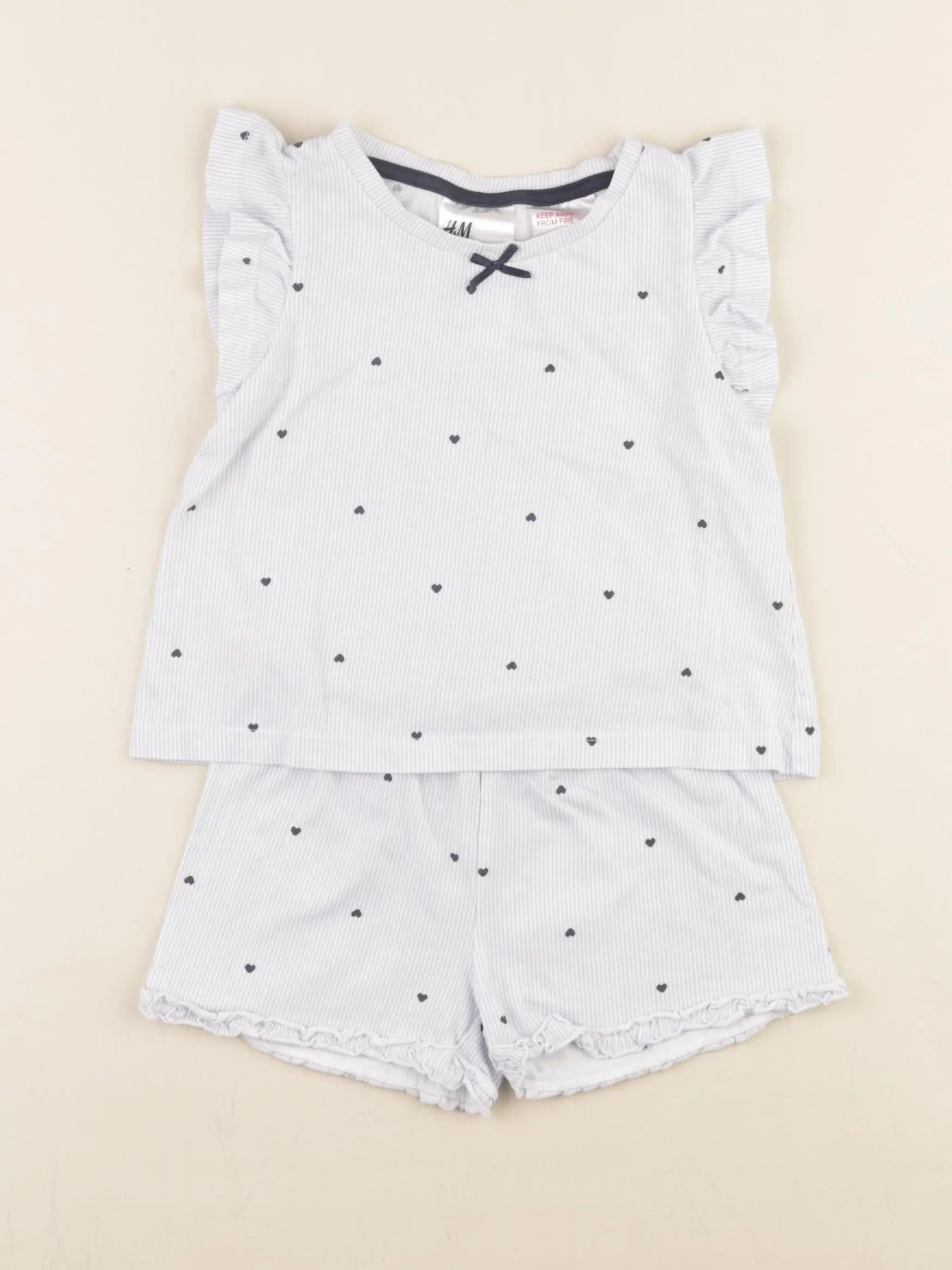 H&M - pyjama coton bleu - 18/24 mois