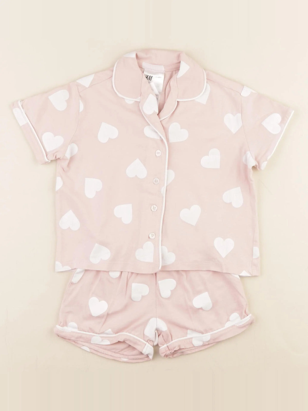 H&M - pyjama coton rose - 18/24 mois