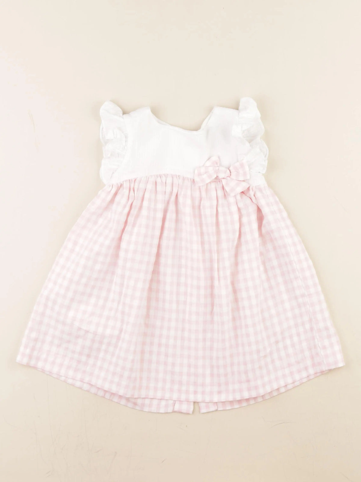 Lola Palacios - robe blanc, rose - 2 ans