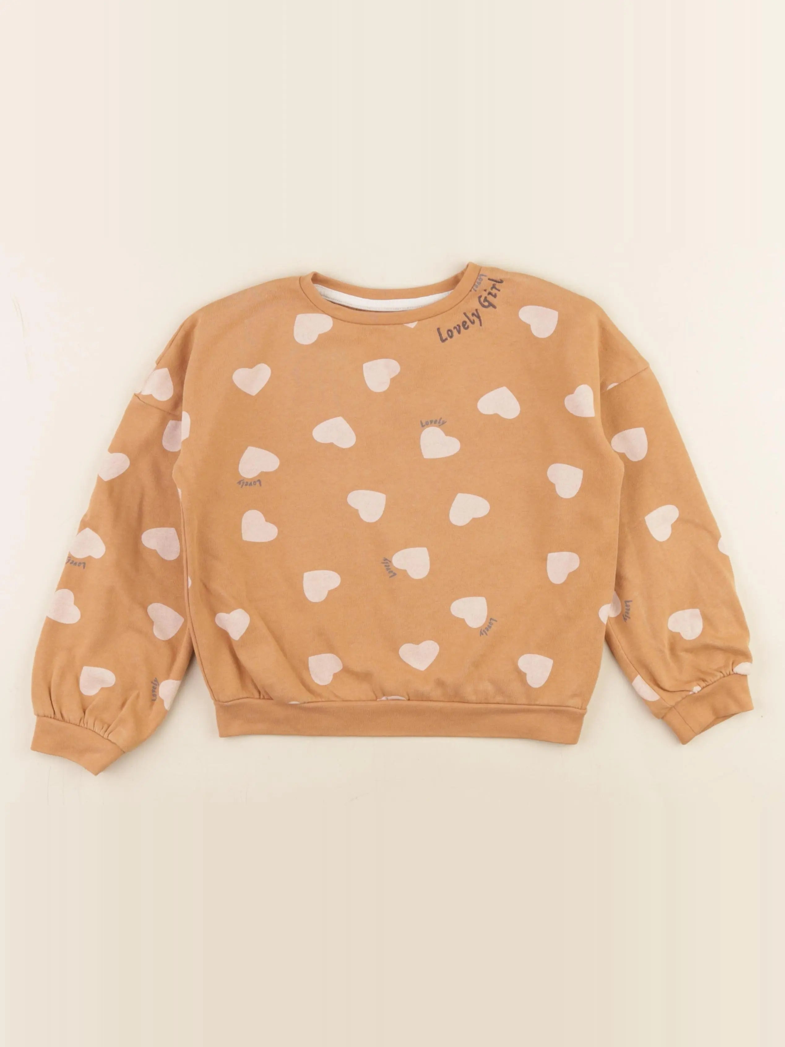 Vertbaudet - sweat marron - 6 ans