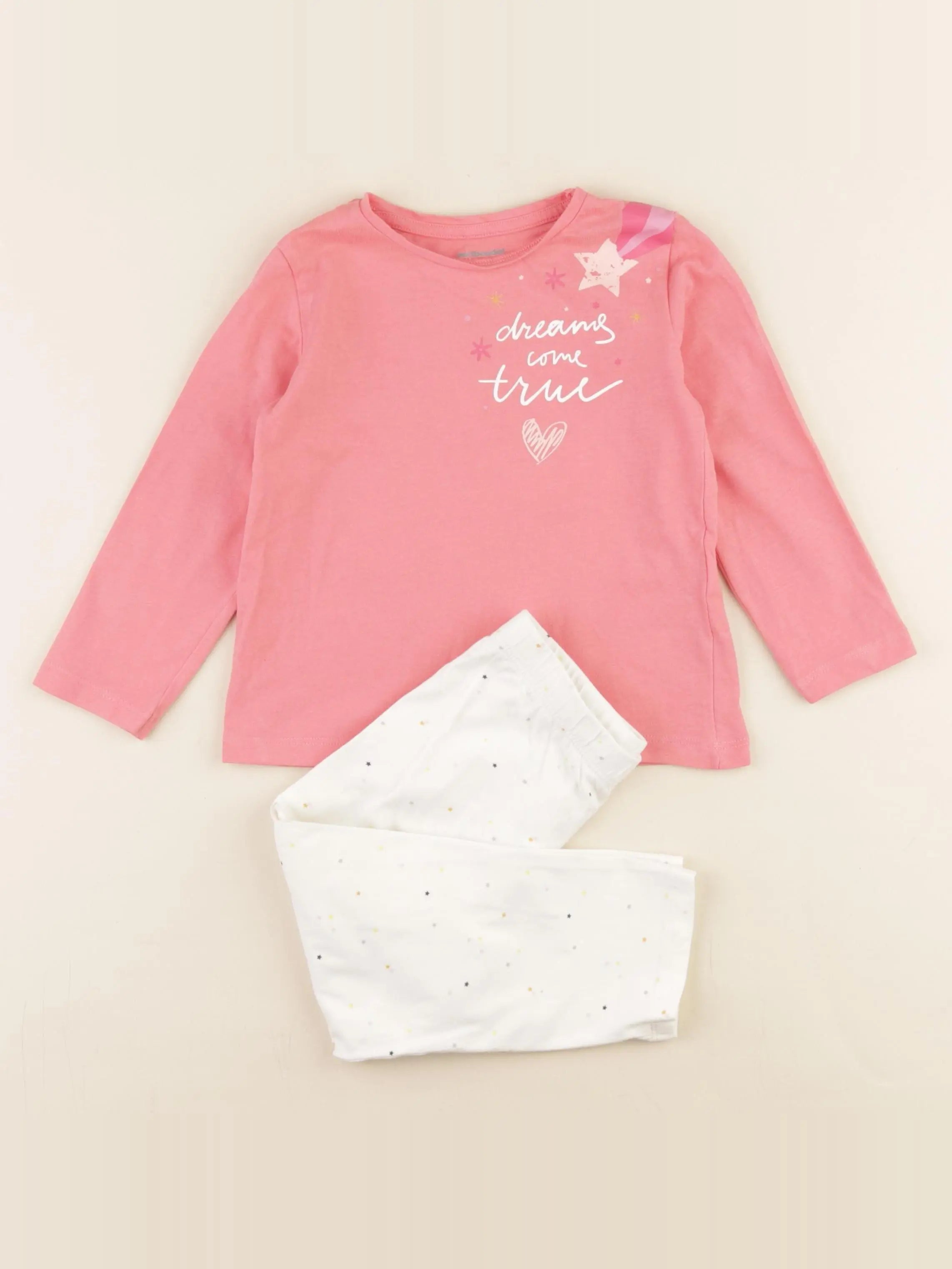 Vertbaudet - pyjama coton rose - 3 ans