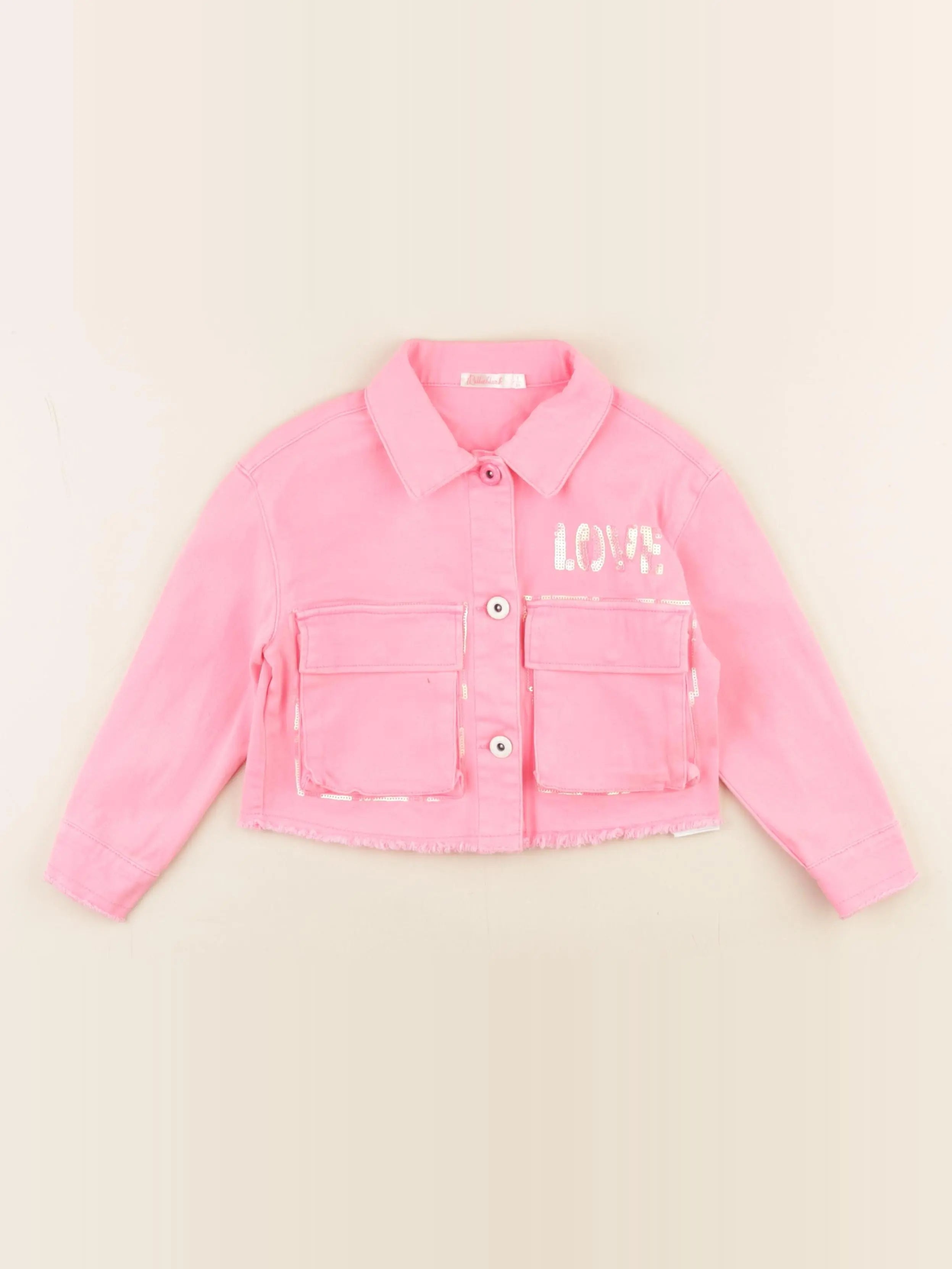 Billie Blush - veste rose fluo - 3 ans