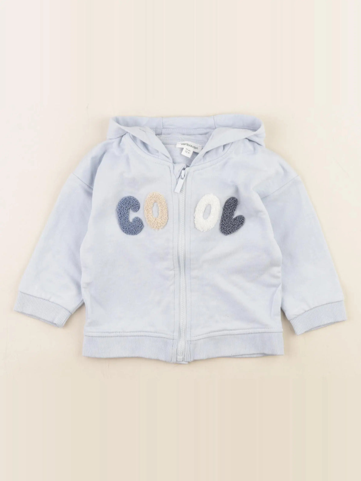 Vertbaudet - sweat bleu - 12 mois