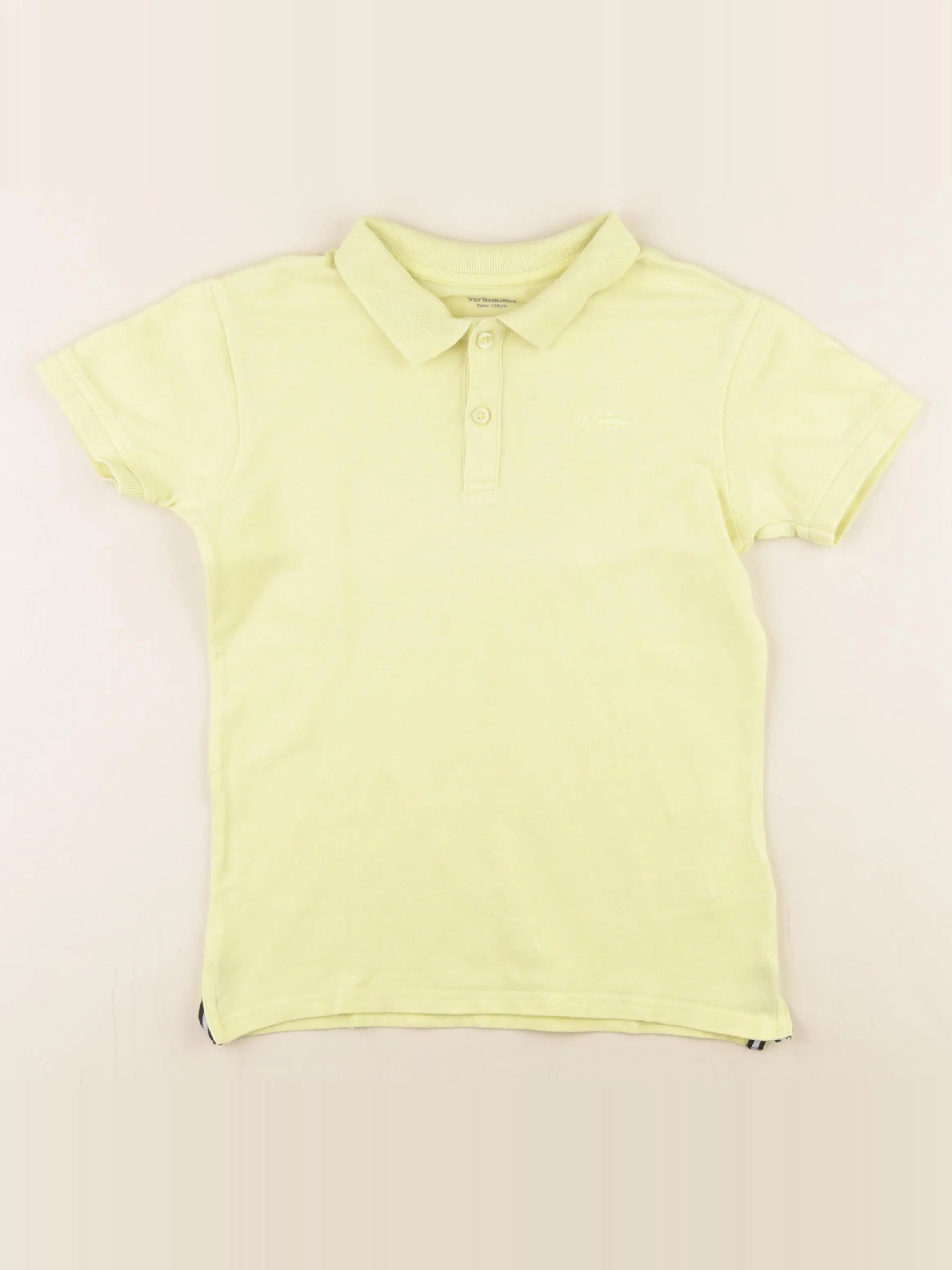 Vertbaudet - polo jaune - 8 ans