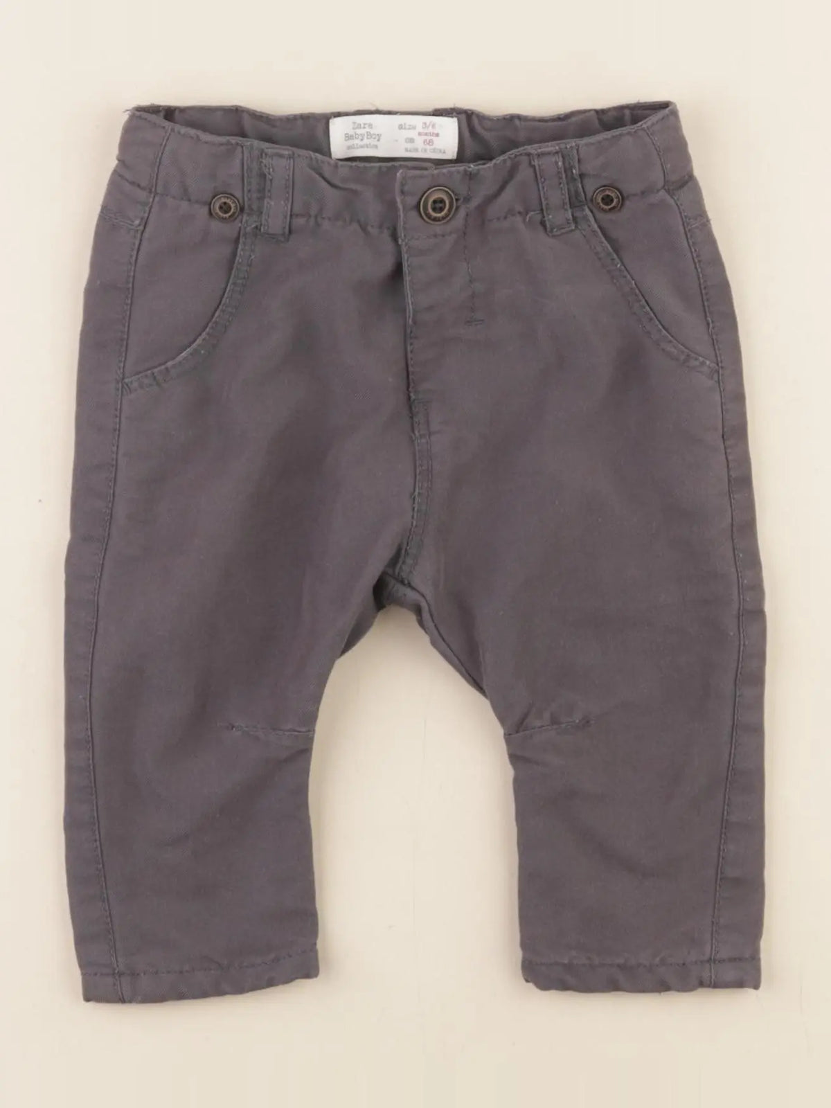 Zara - pantalon doublé gris - 3/6 mois