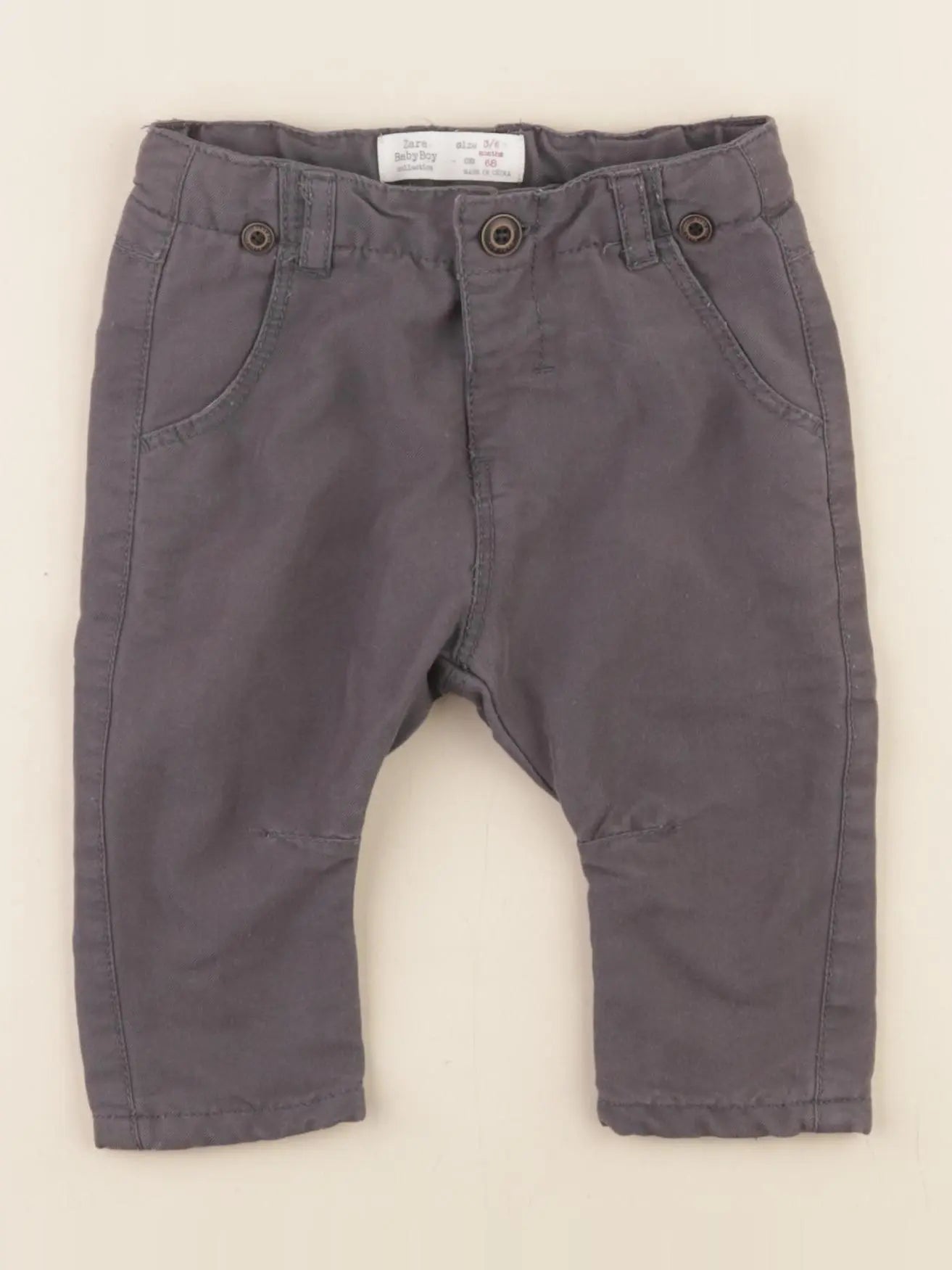 Zara - pantalon doublé gris - 3/6 mois