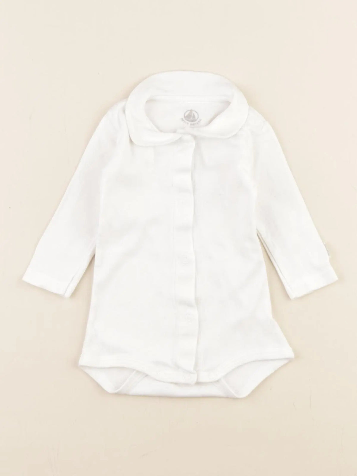 Petit Bateau - body à col blanc - 1 mois