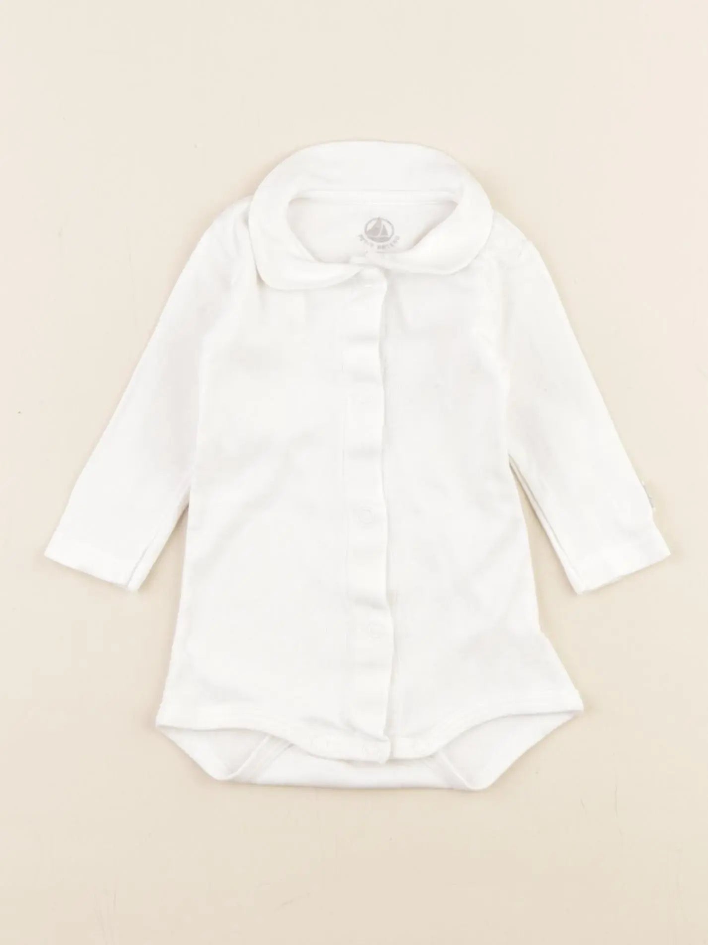 Petit Bateau - body à col blanc - 1 mois