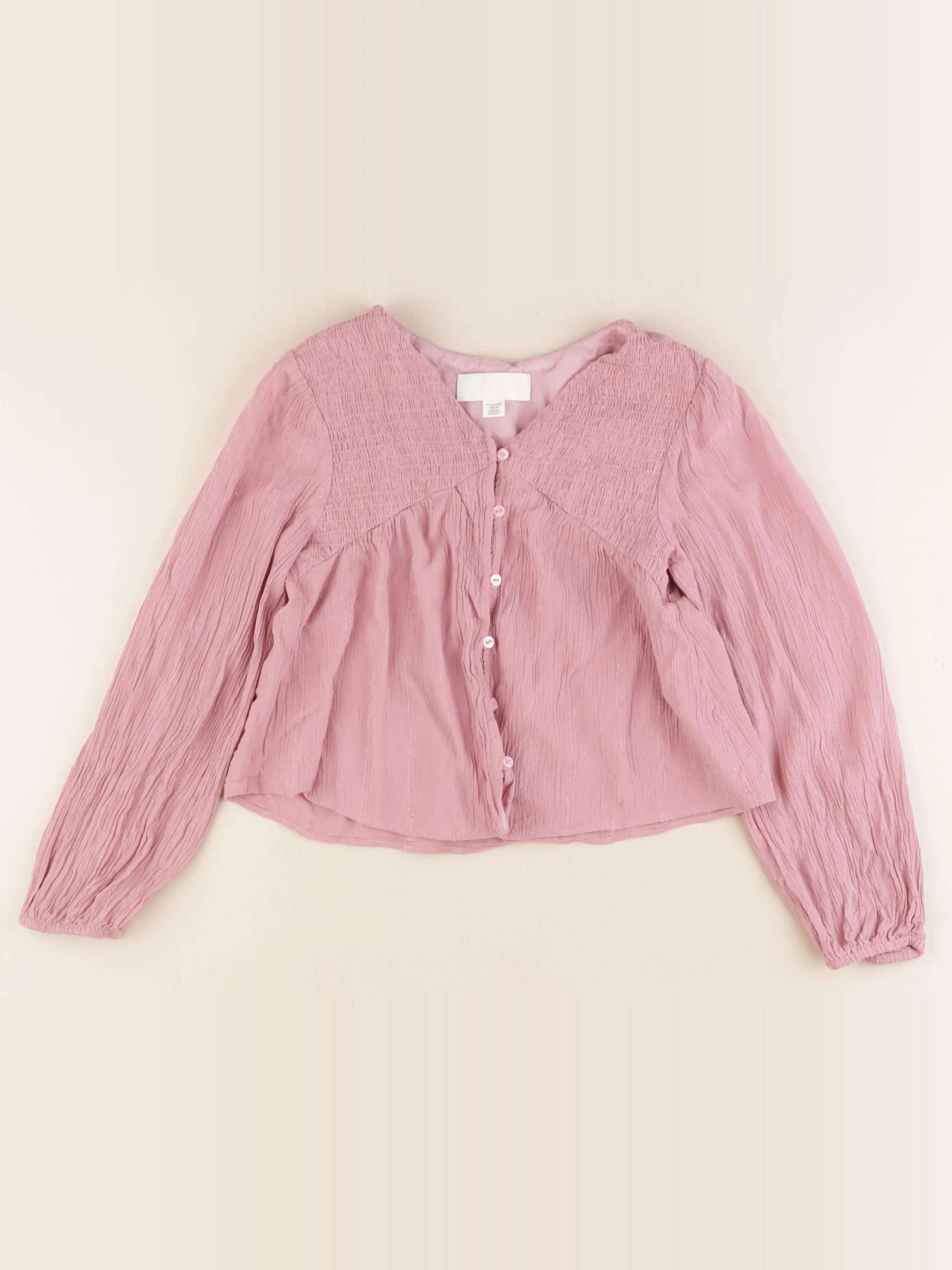 Zara - blouse rose - 11/12 ans