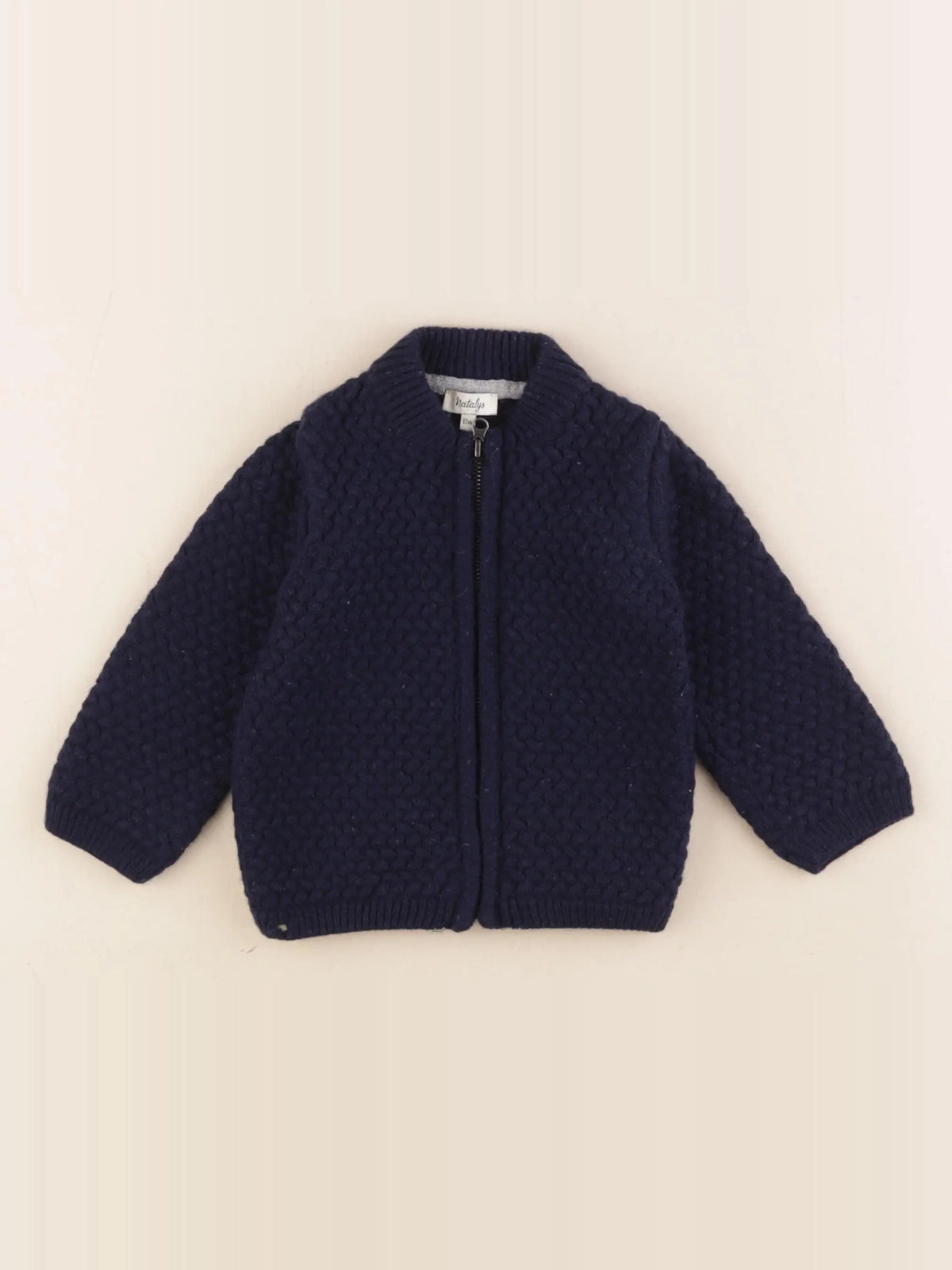 Natalys - gilet bleu - 12 mois