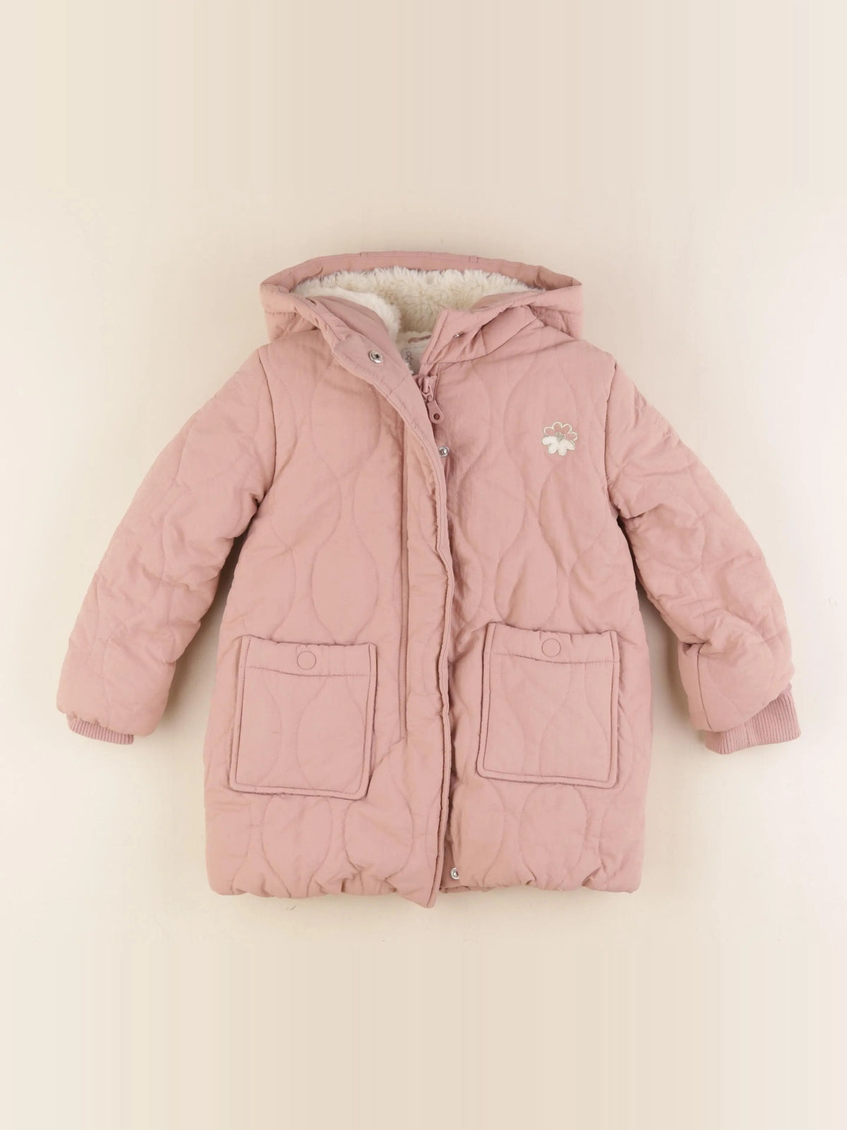 Vertbaudet - manteau rose - 4 ans