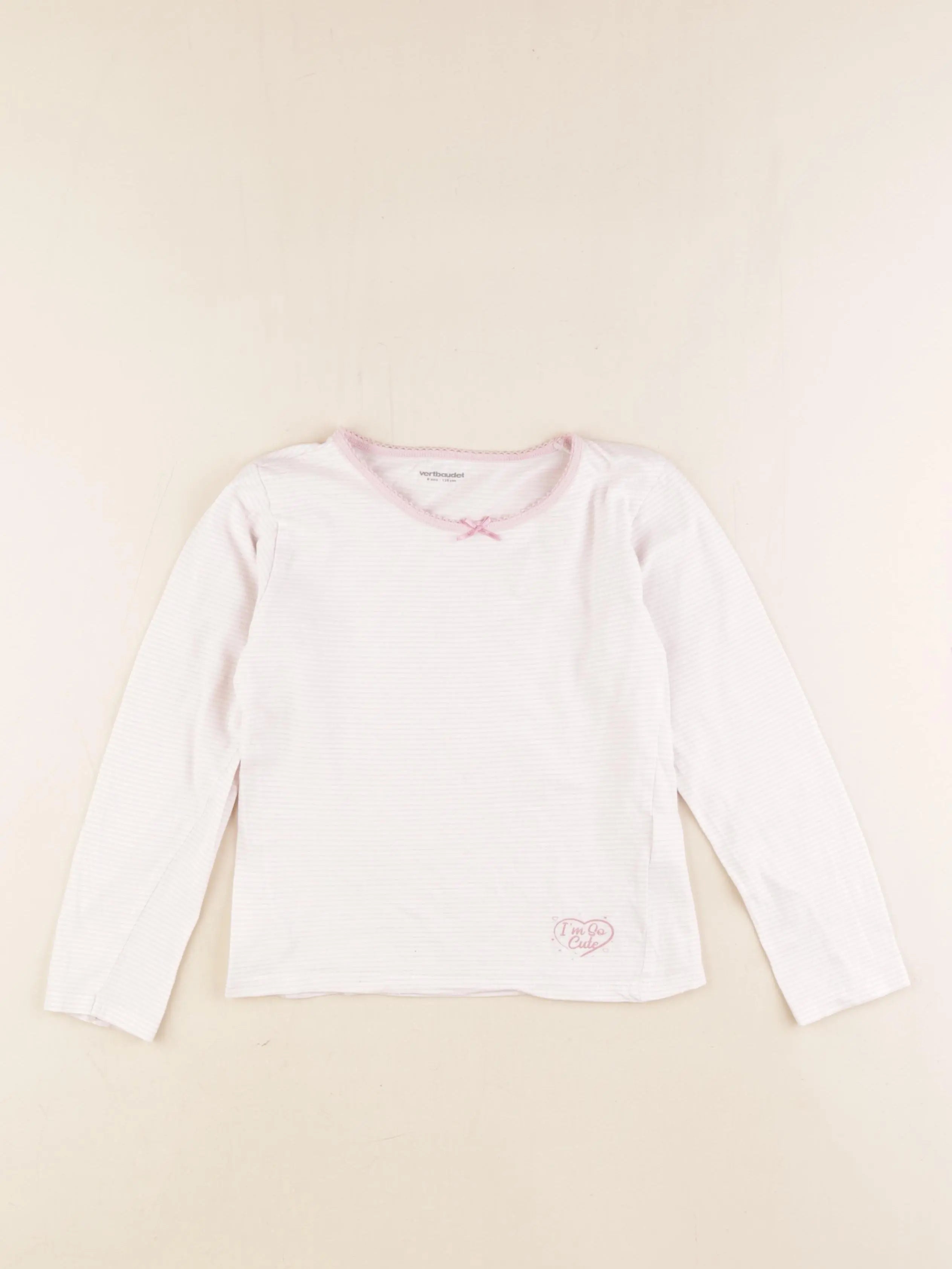 Vertbaudet - maillot de corps rose - 8 ans