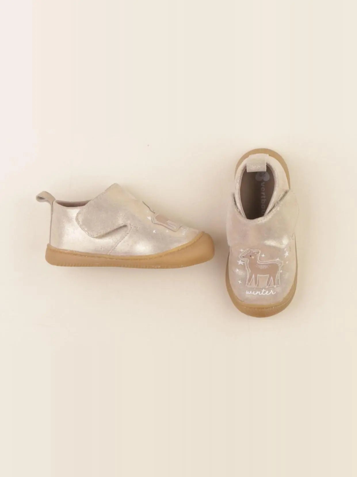 Vertbaudet - chaussons or - pointure 20