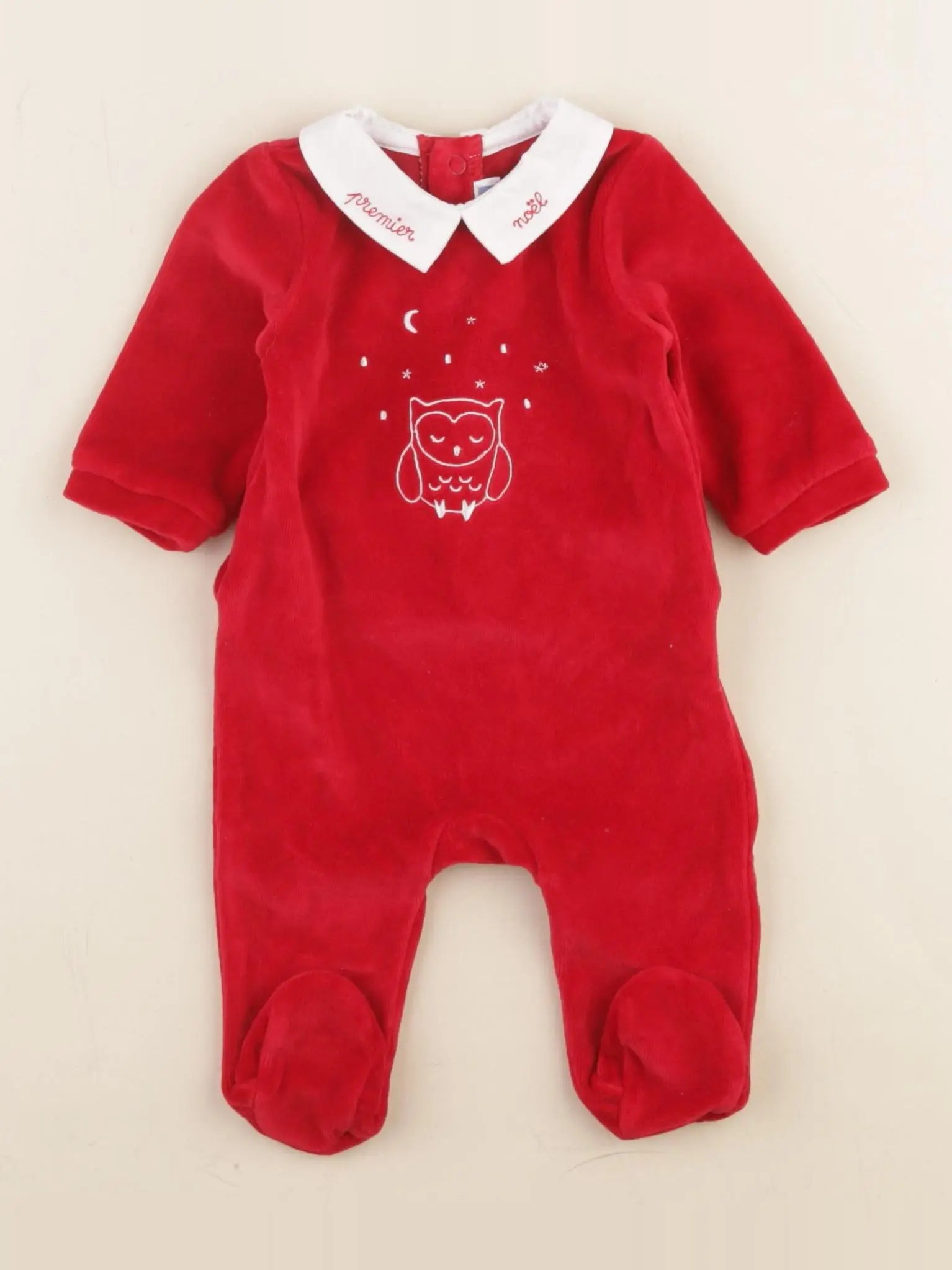 Jacadi - pyjama velours rouge - 1 mois