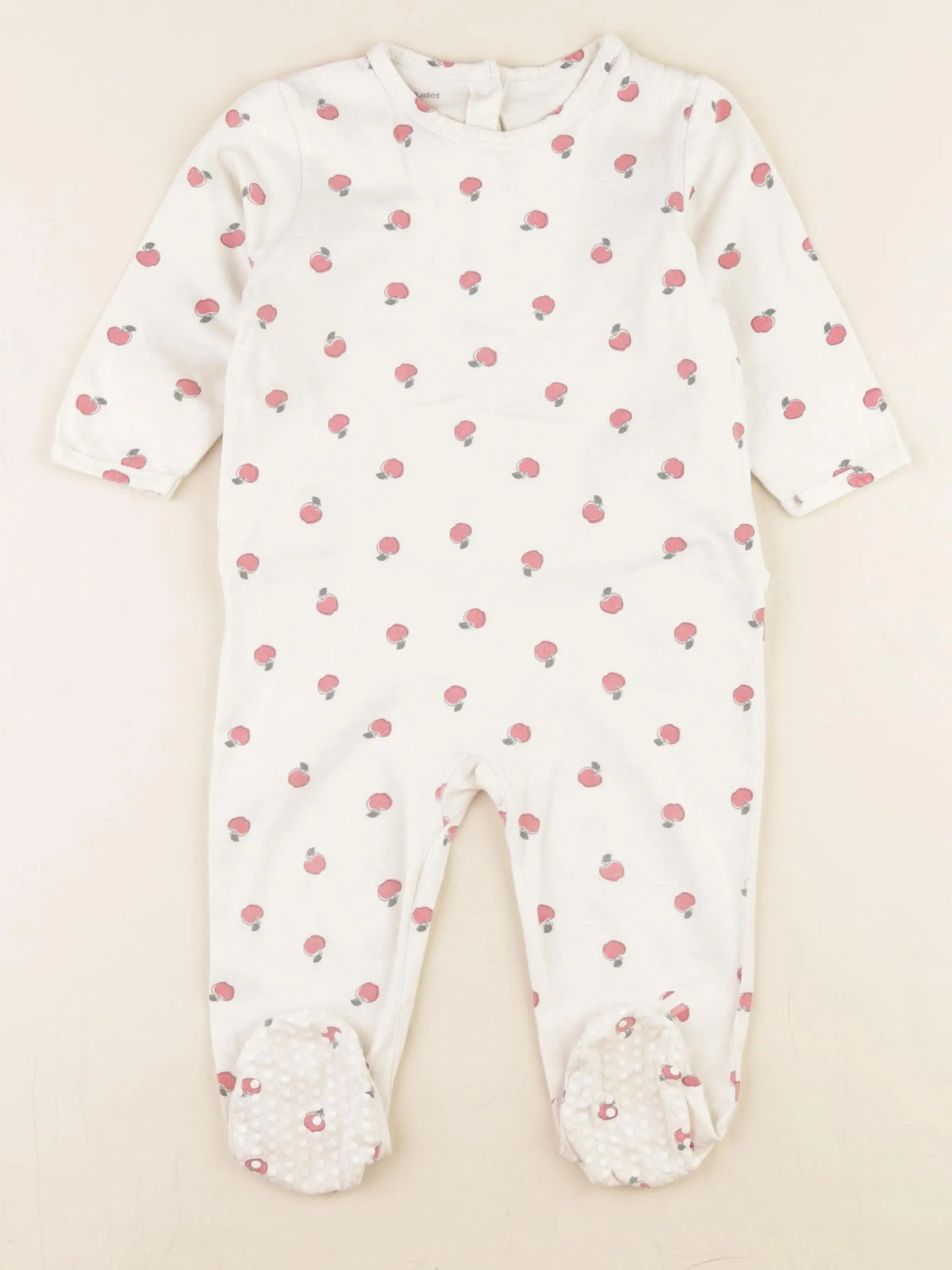 Vertbaudet - pyjama coton beige - 24 mois