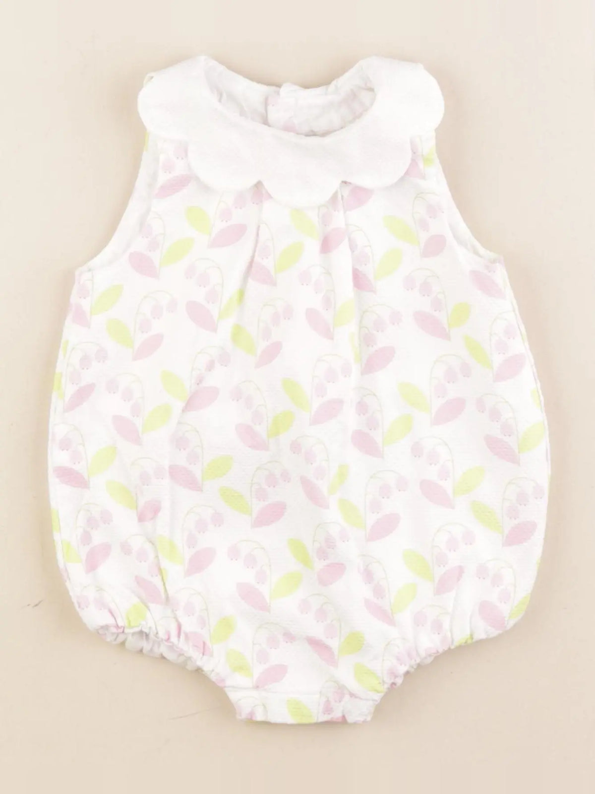 Jacadi - combinaison blanc, rose - 12 mois