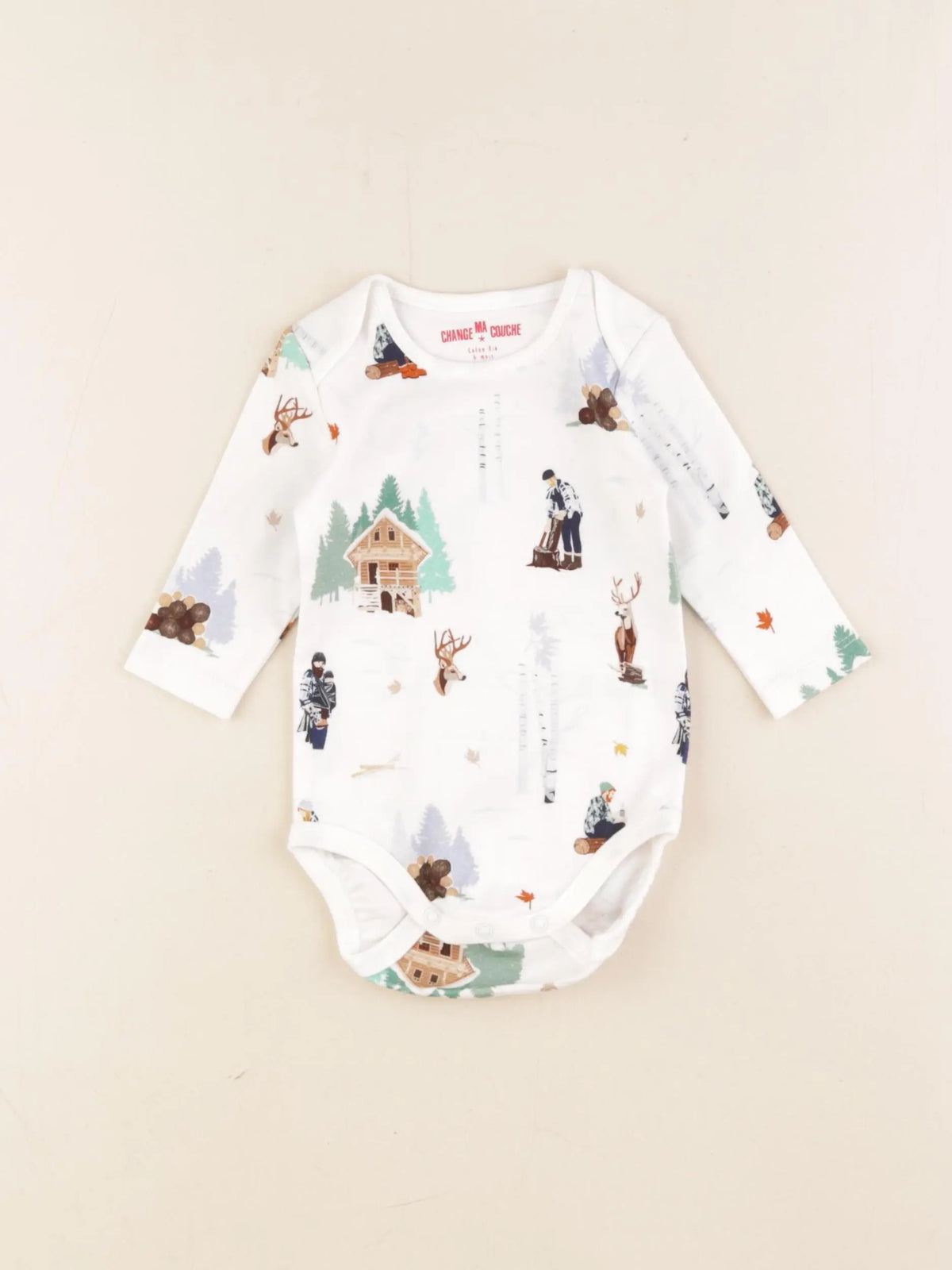 Change ma couche - body blanc - 6 mois