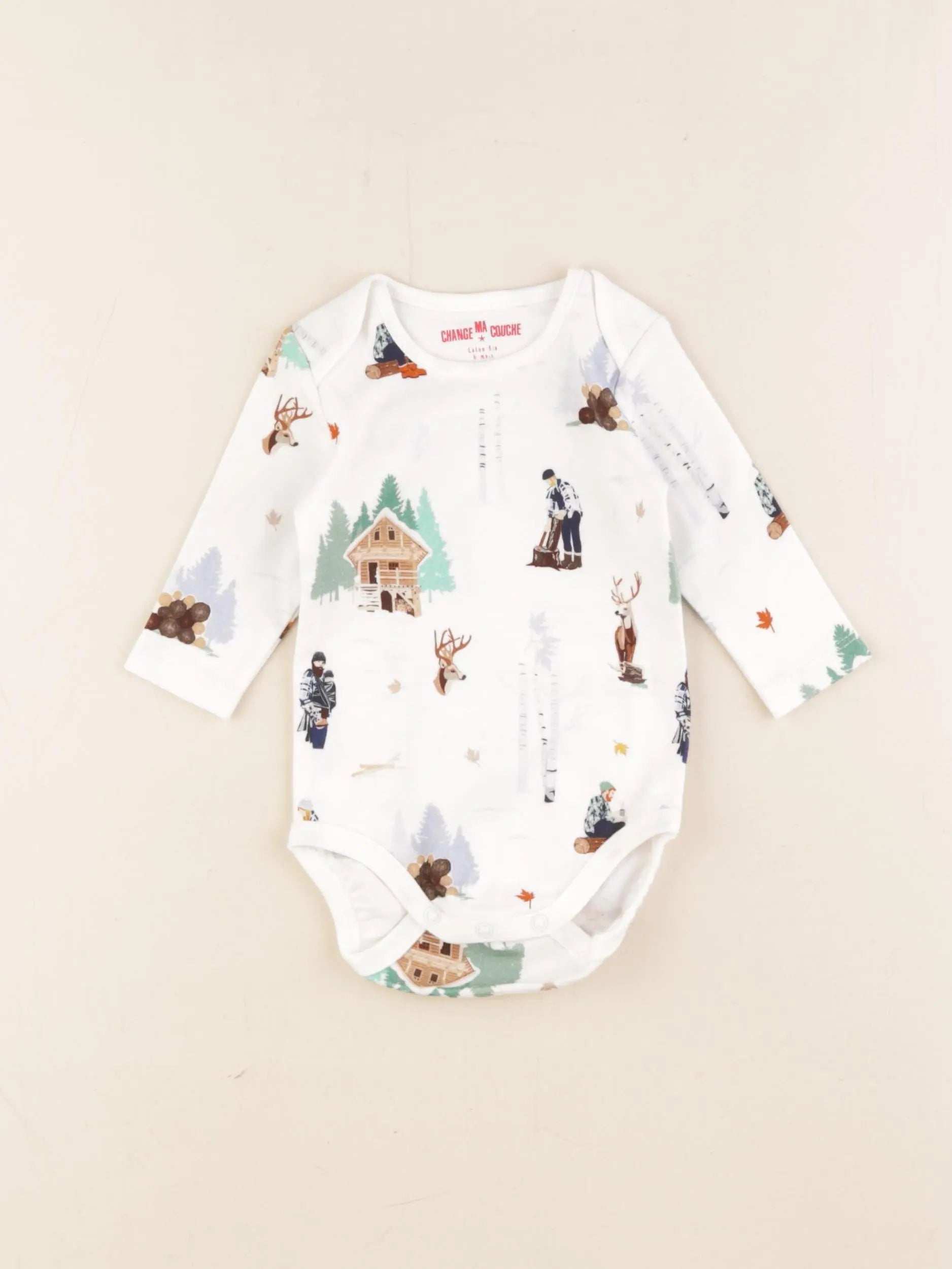 Change ma couche - body blanc - 6 mois