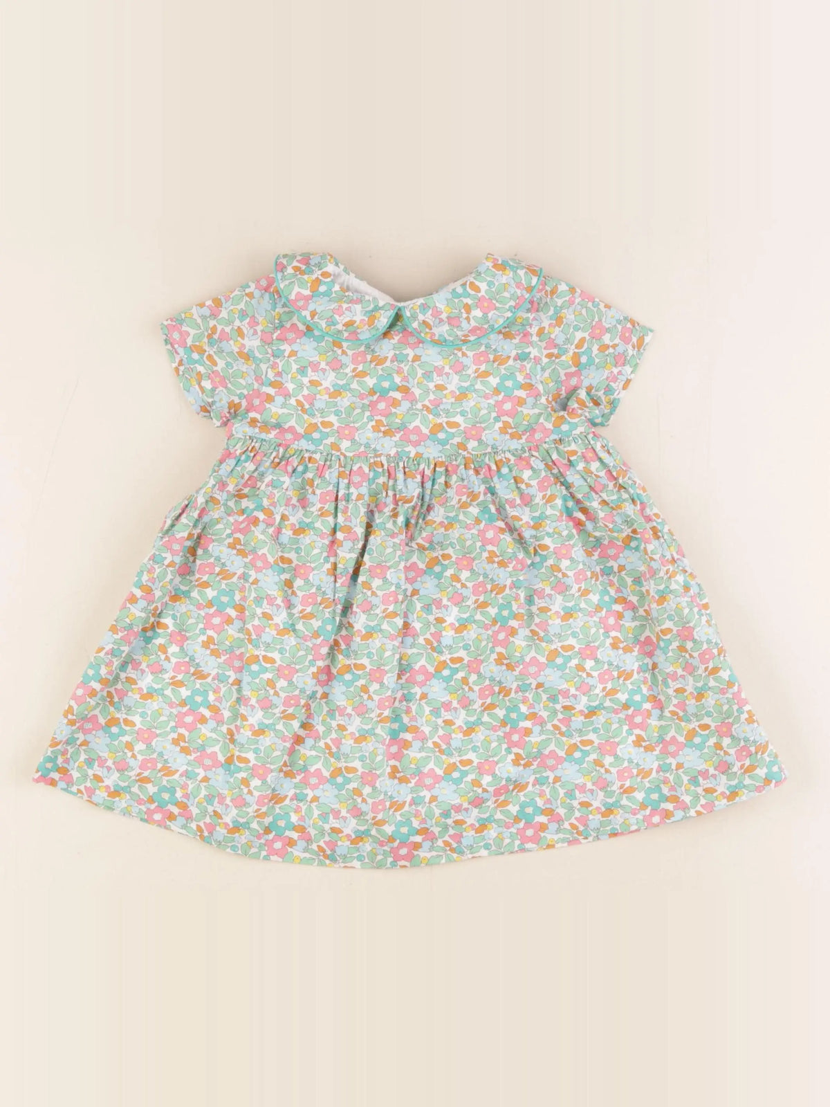 Jacadi - robe liberty vert - 12 mois
