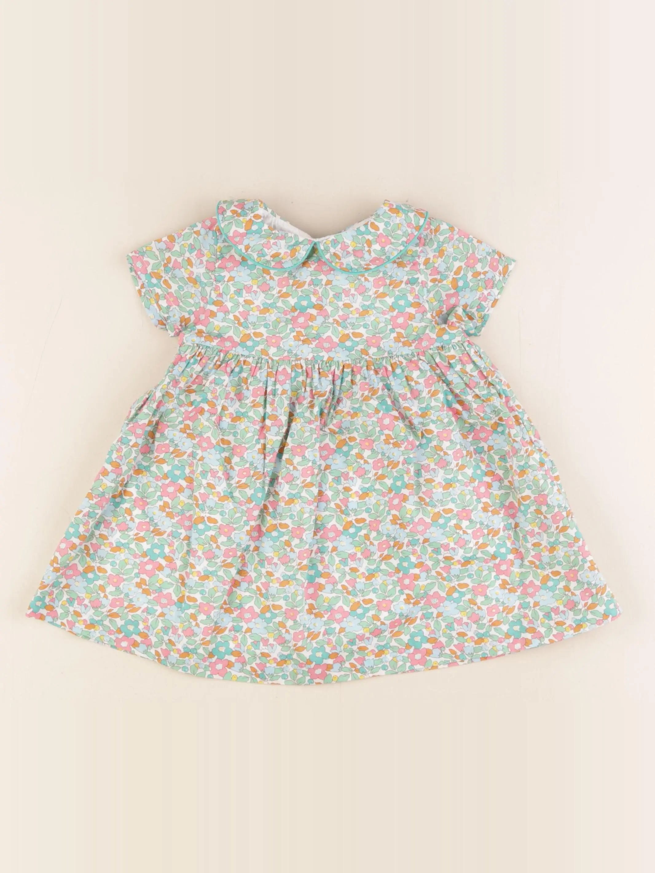 Jacadi - robe liberty vert - 12 mois