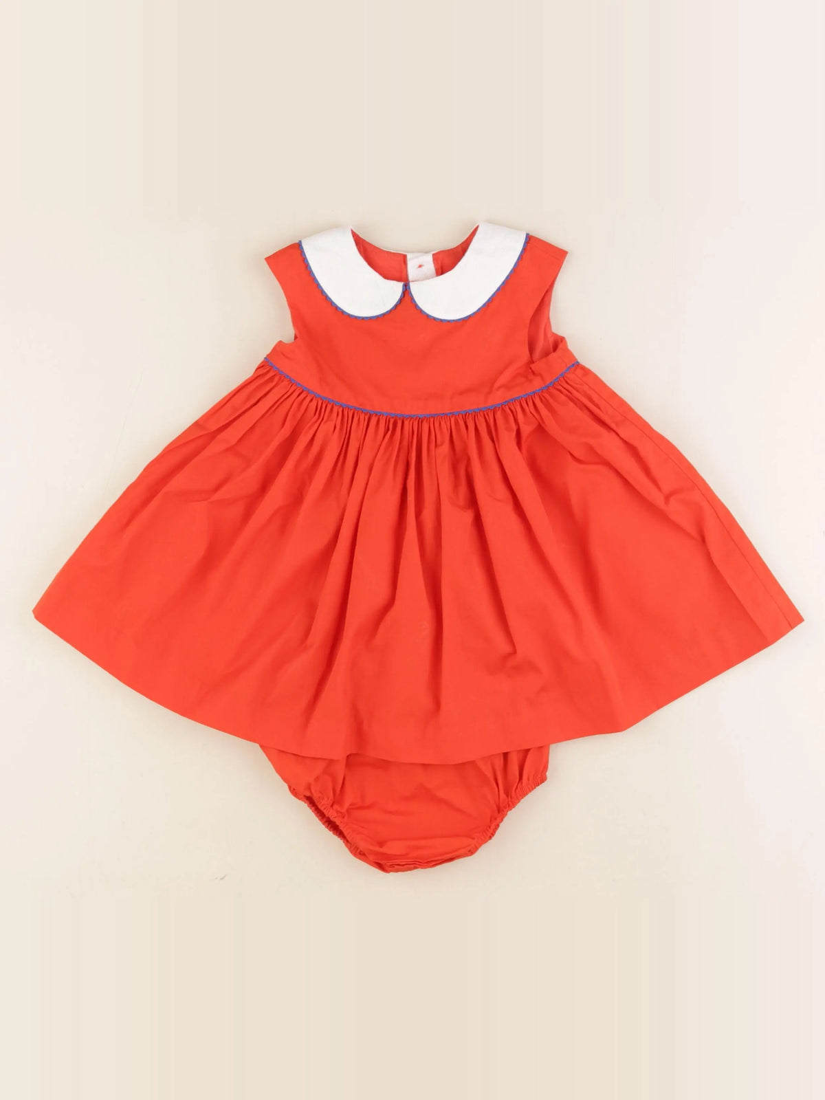 Jacadi - robe orange - 12 mois