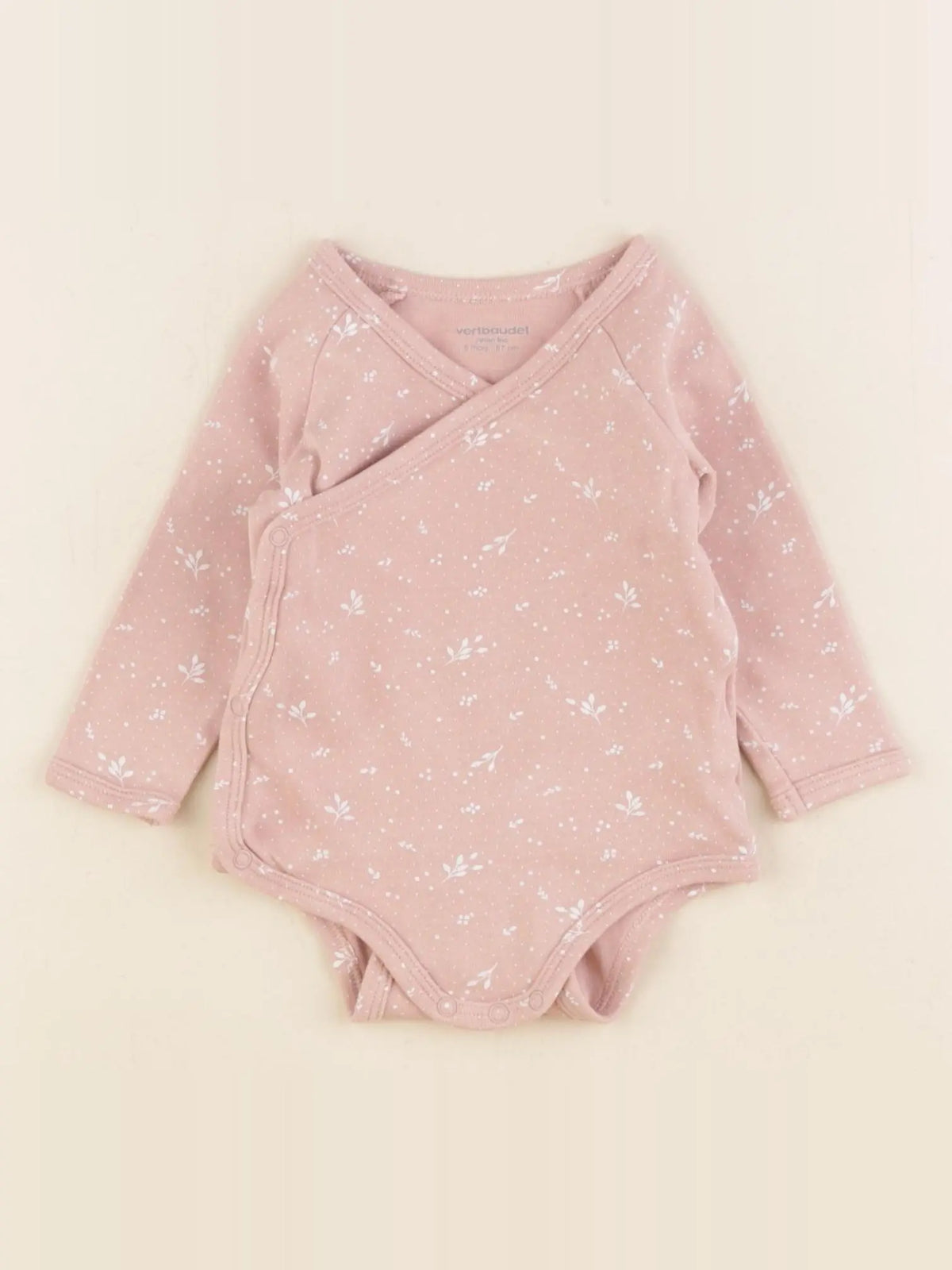 Vertbaudet - body rose - 6 mois