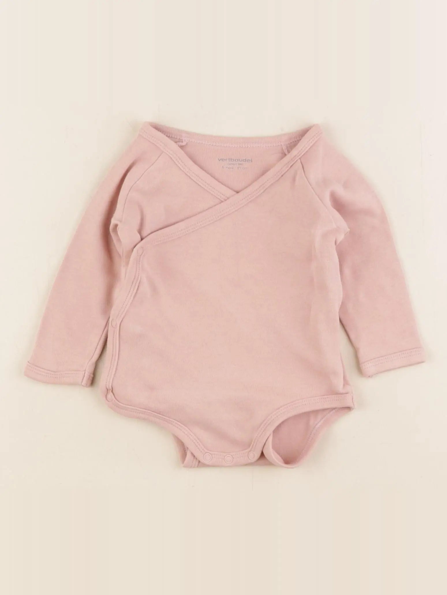 Vertbaudet - body rose - 6 mois