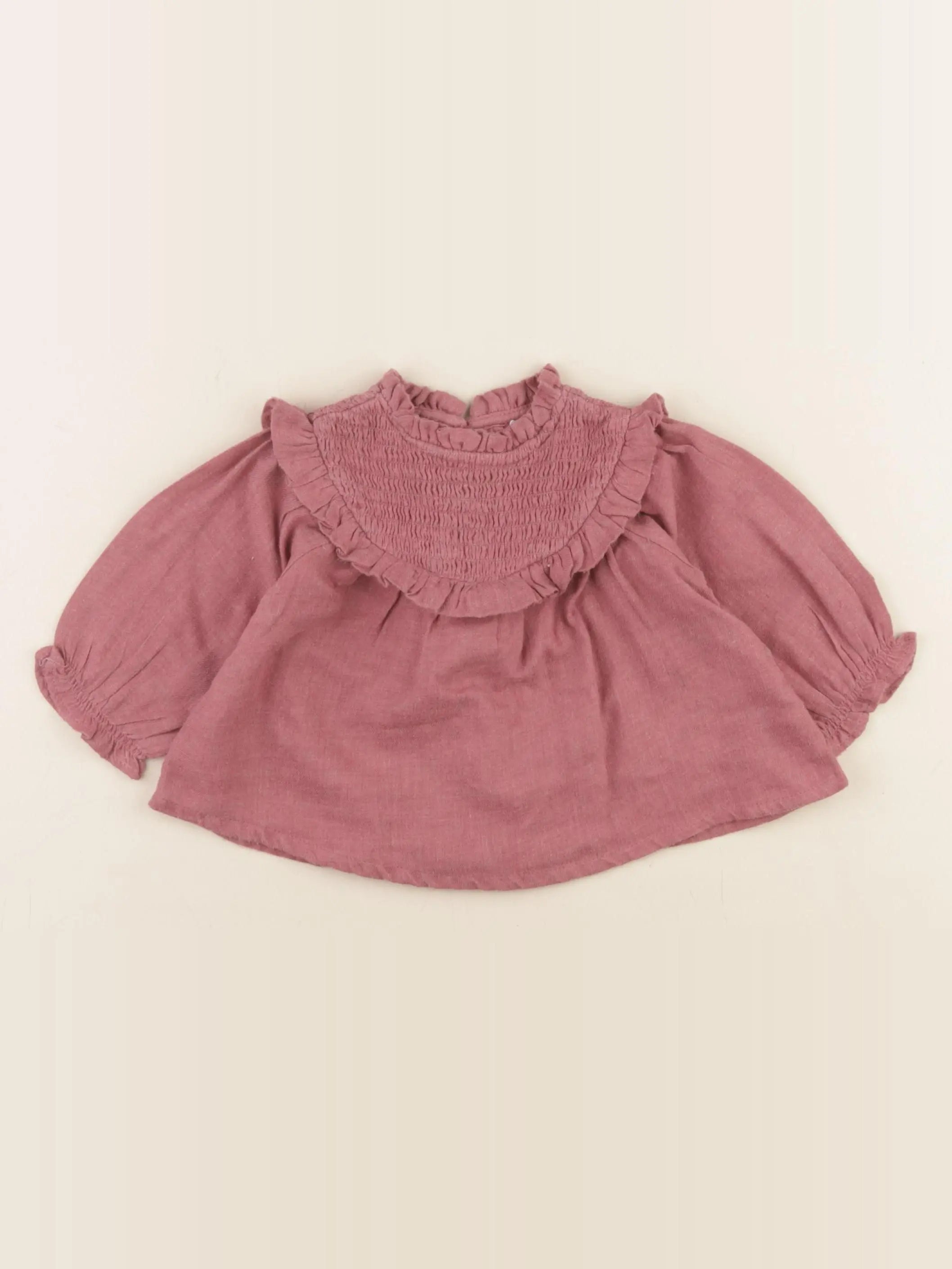 Vertbaudet - blouse rouge - 3 mois