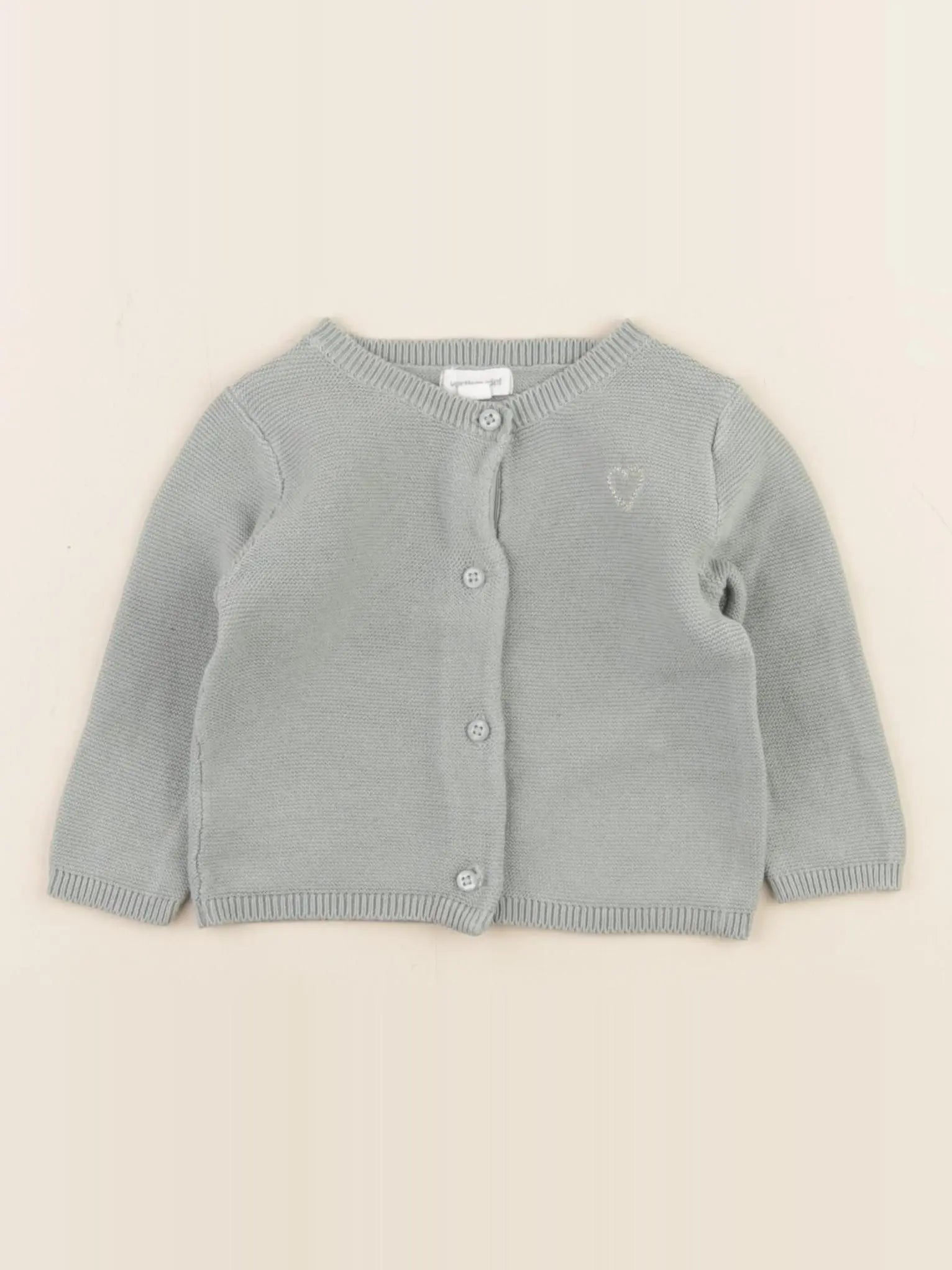 Vertbaudet - gilet vert - 3 mois