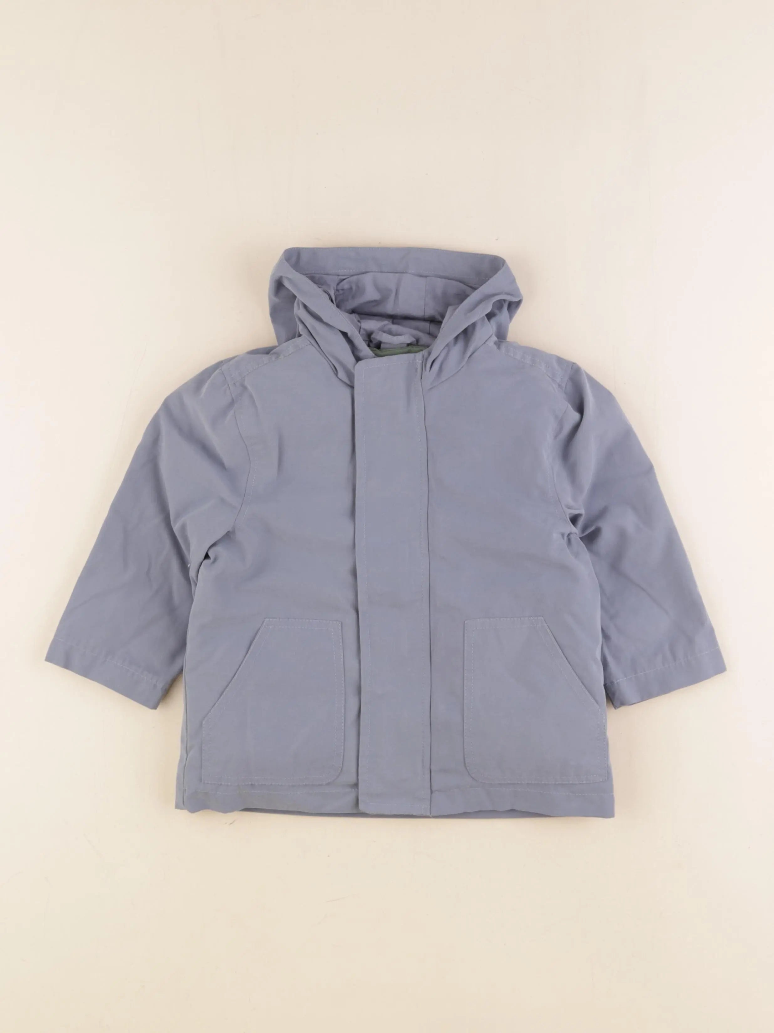 Vertbaudet - parka doublure amovible bleu - 24 mois