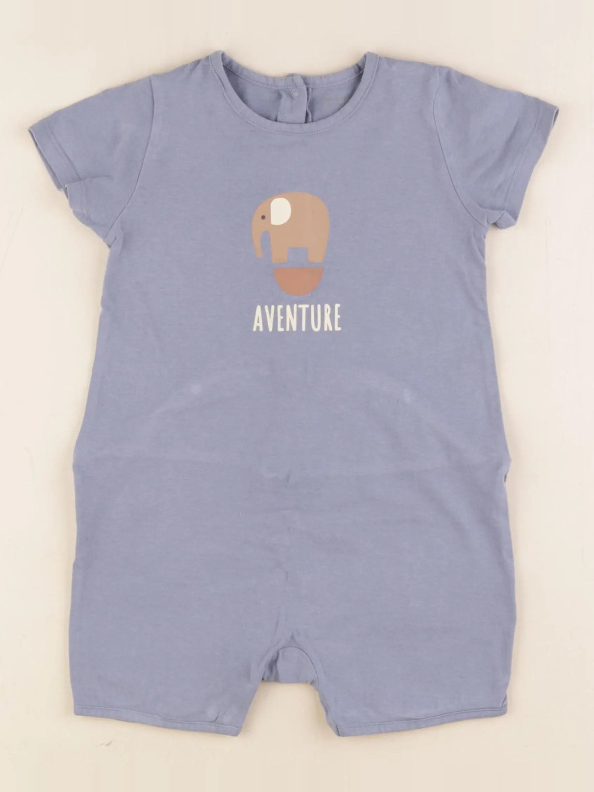 Vertbaudet - pyjama coton bleu - 24 mois