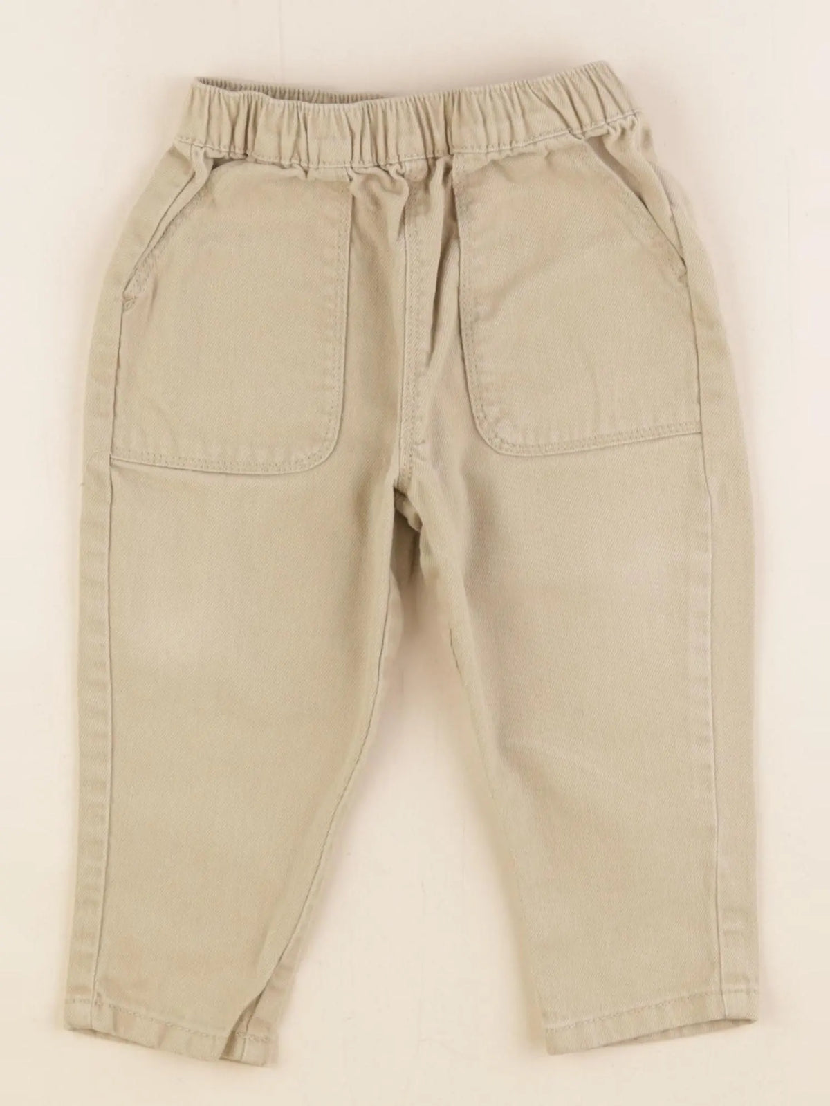 Vertbaudet - pantalon beige - 18 mois
