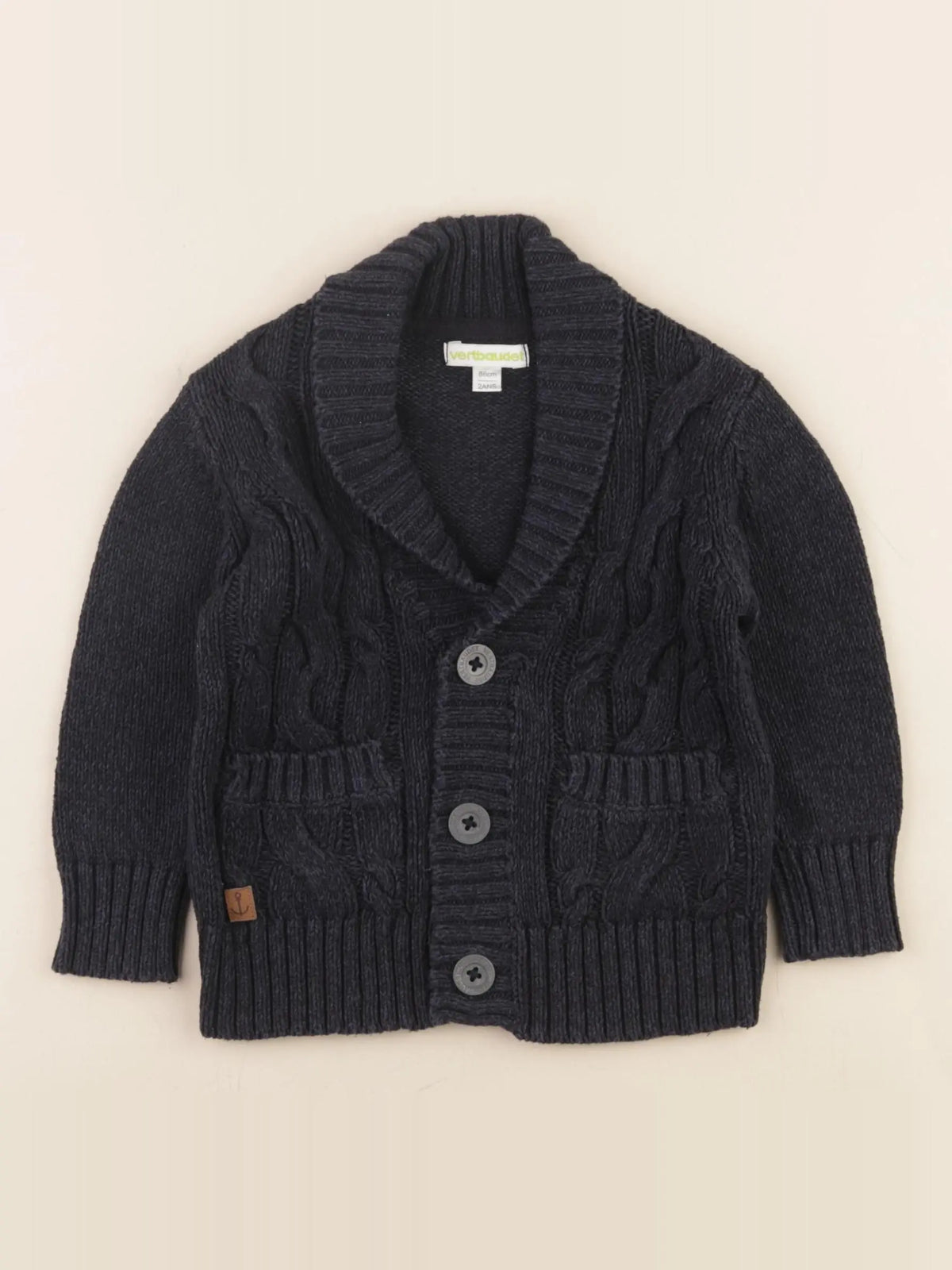 Vertbaudet - gilet bleu - 2 ans