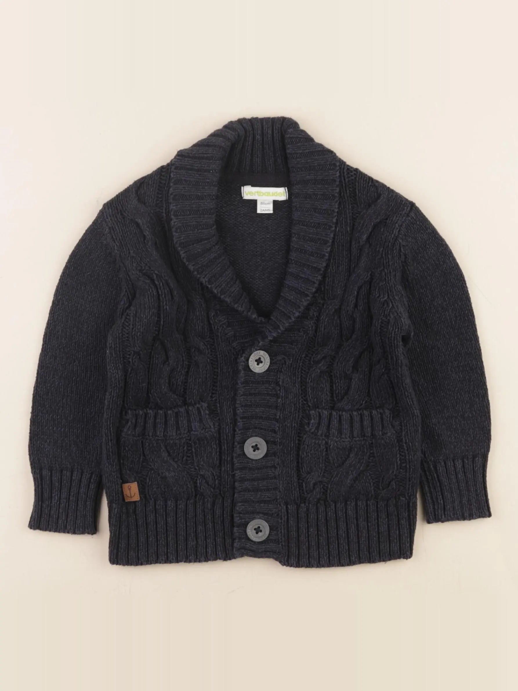 Vertbaudet - gilet bleu - 2 ans