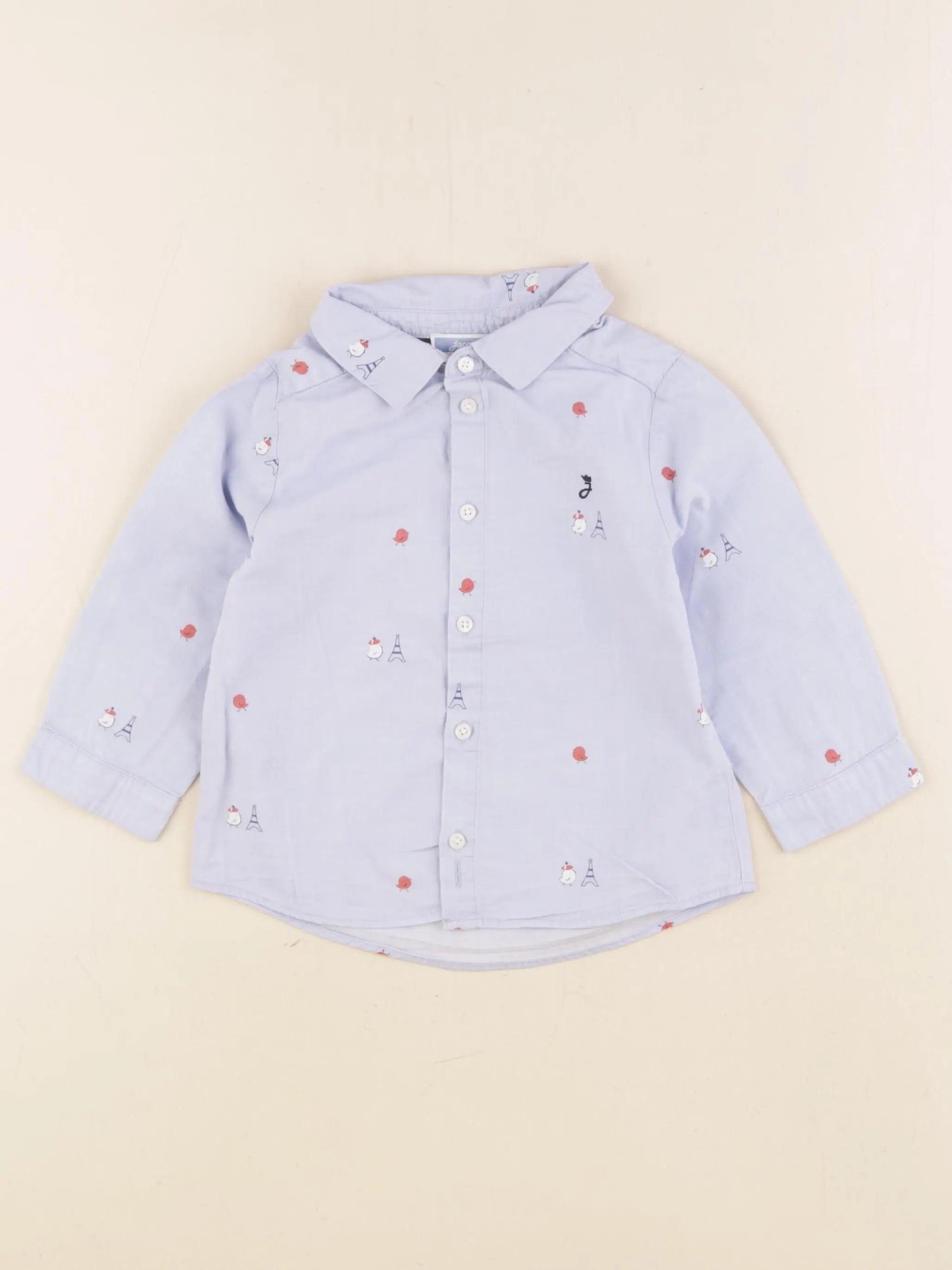 Jacadi - chemise bleu - 24 mois
