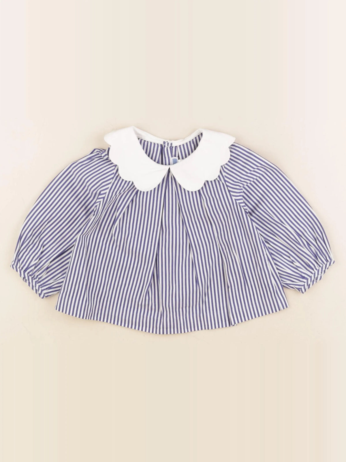 Jacadi - blouse bleu, blanc - 24 mois