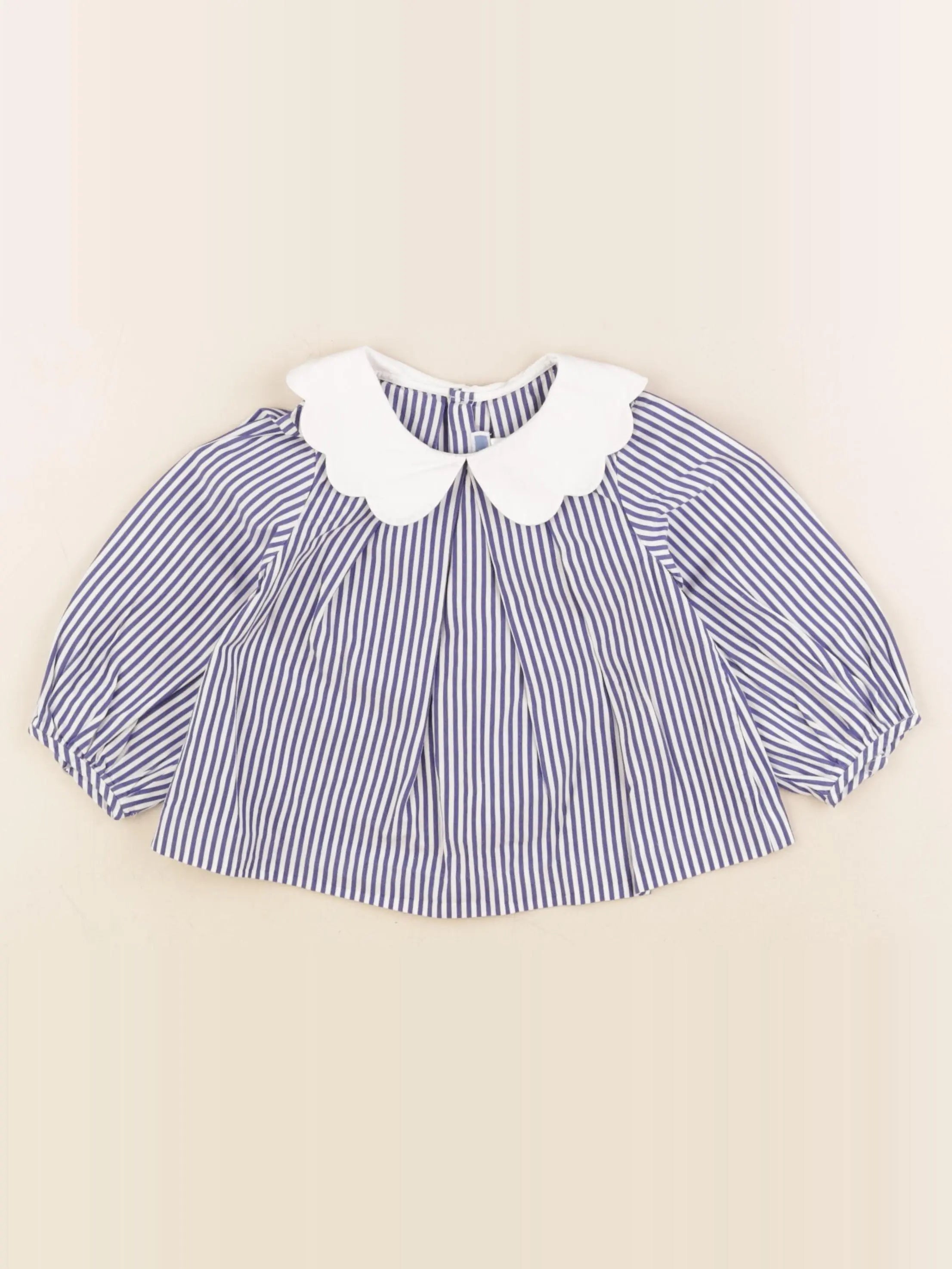 Jacadi - blouse bleu, blanc - 24 mois