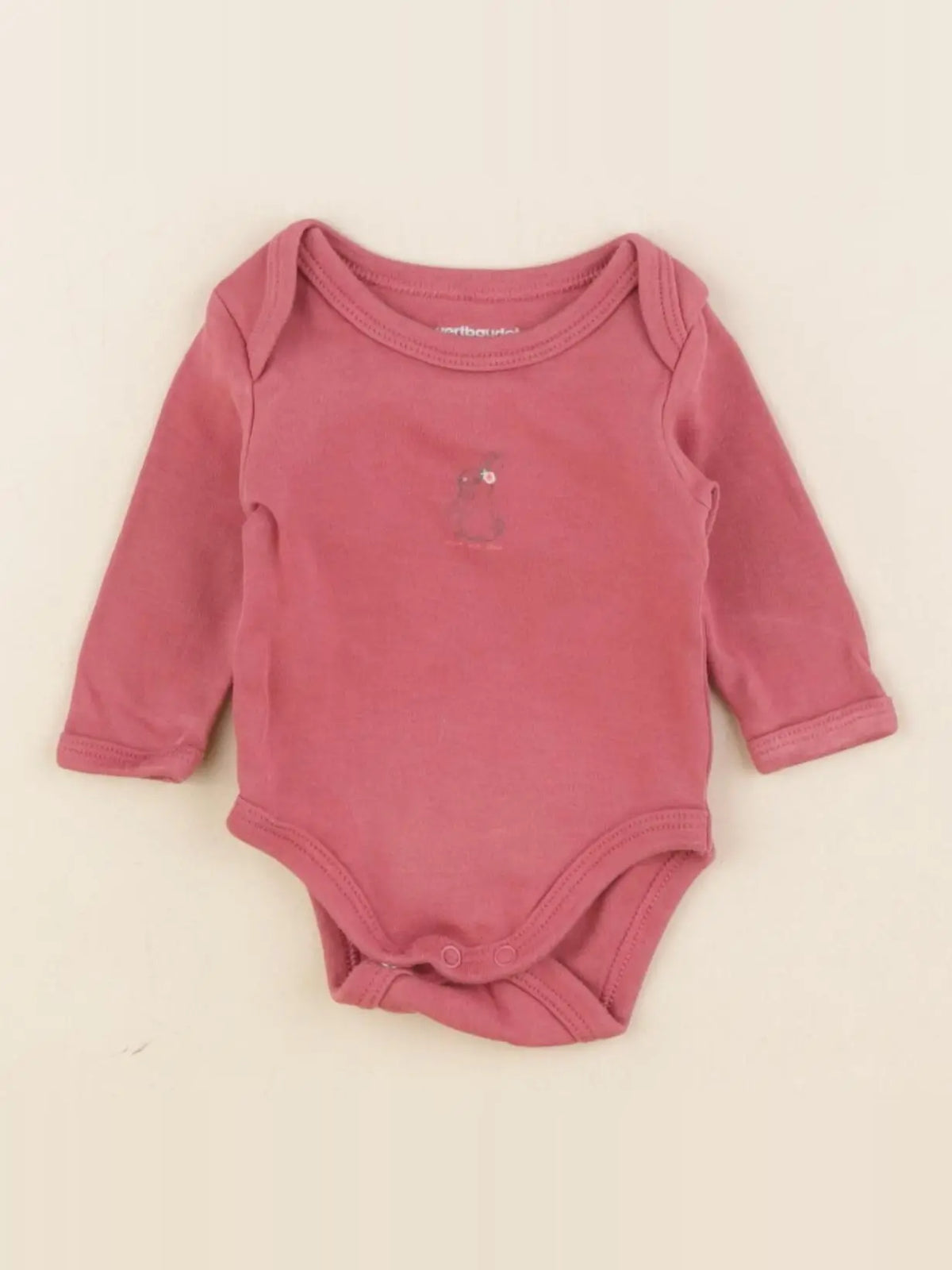 Vertbaudet - body rouge - 1 mois